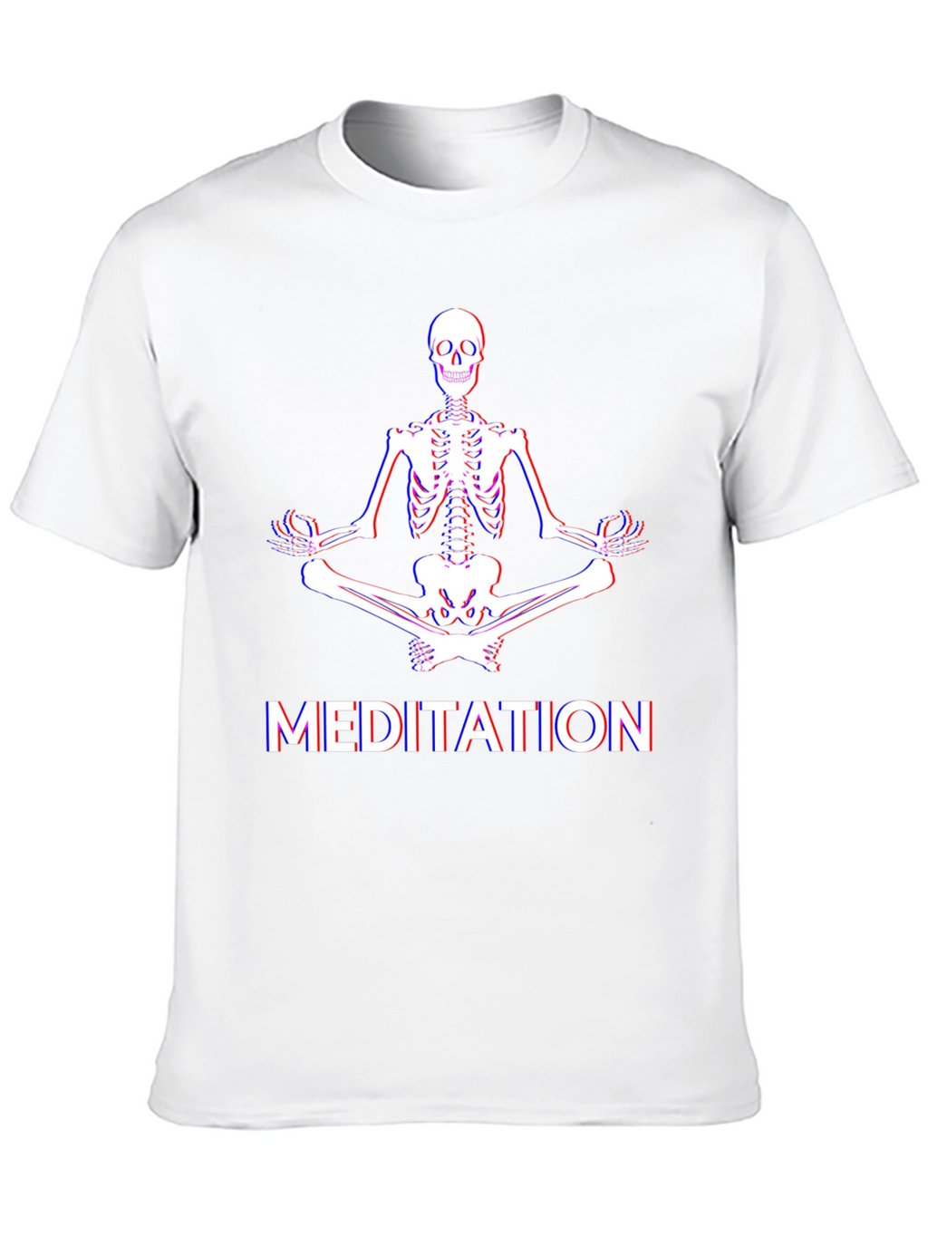Meditating Skeleton Graphic Tee - Relaxed Fit