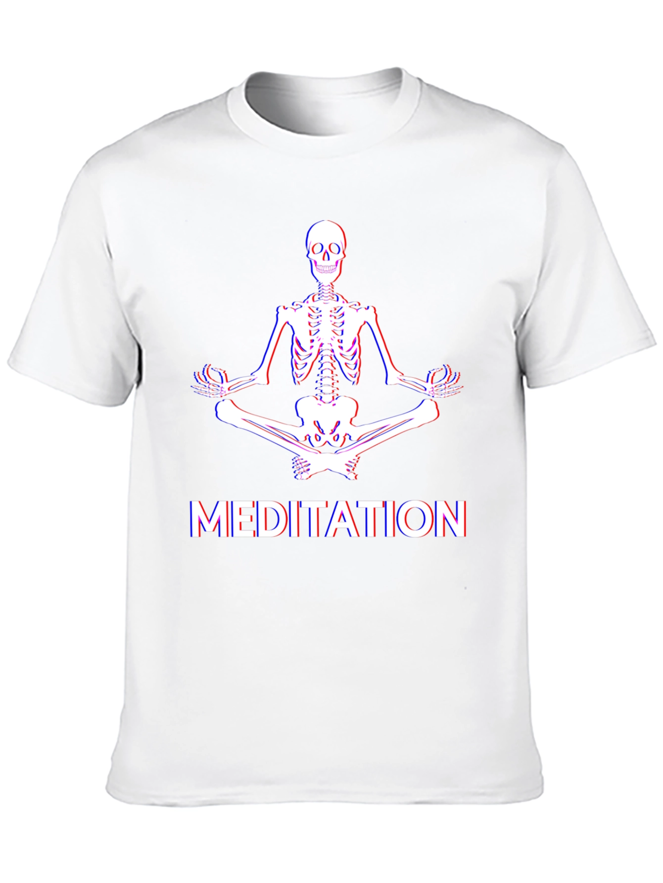 Meditating Skeleton Graphic Tee - Relaxed Fit