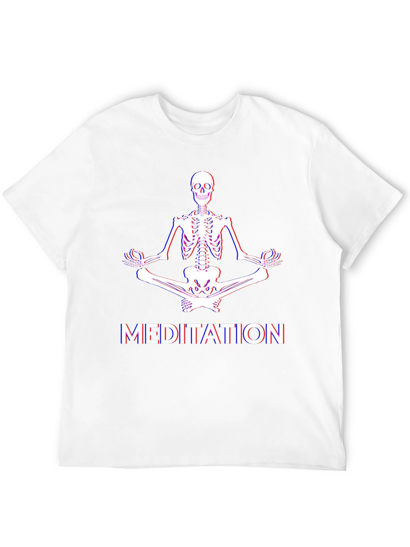Meditating Skeleton Graphic Tee - Relaxed Fit