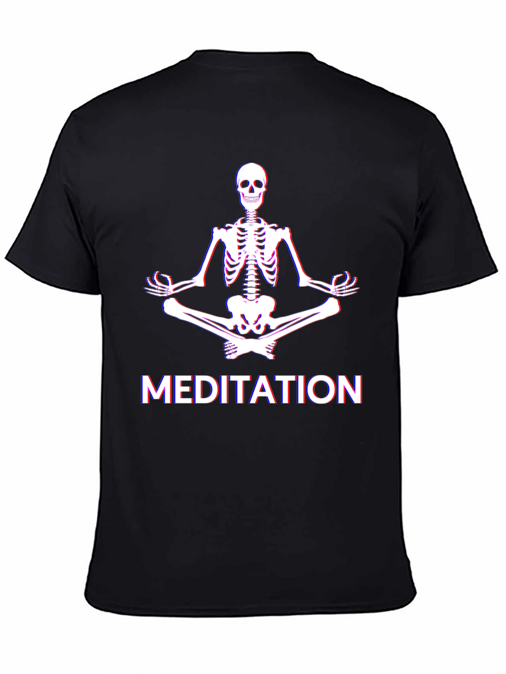 Meditating Skeleton Graphic Tee - Relaxed Fit