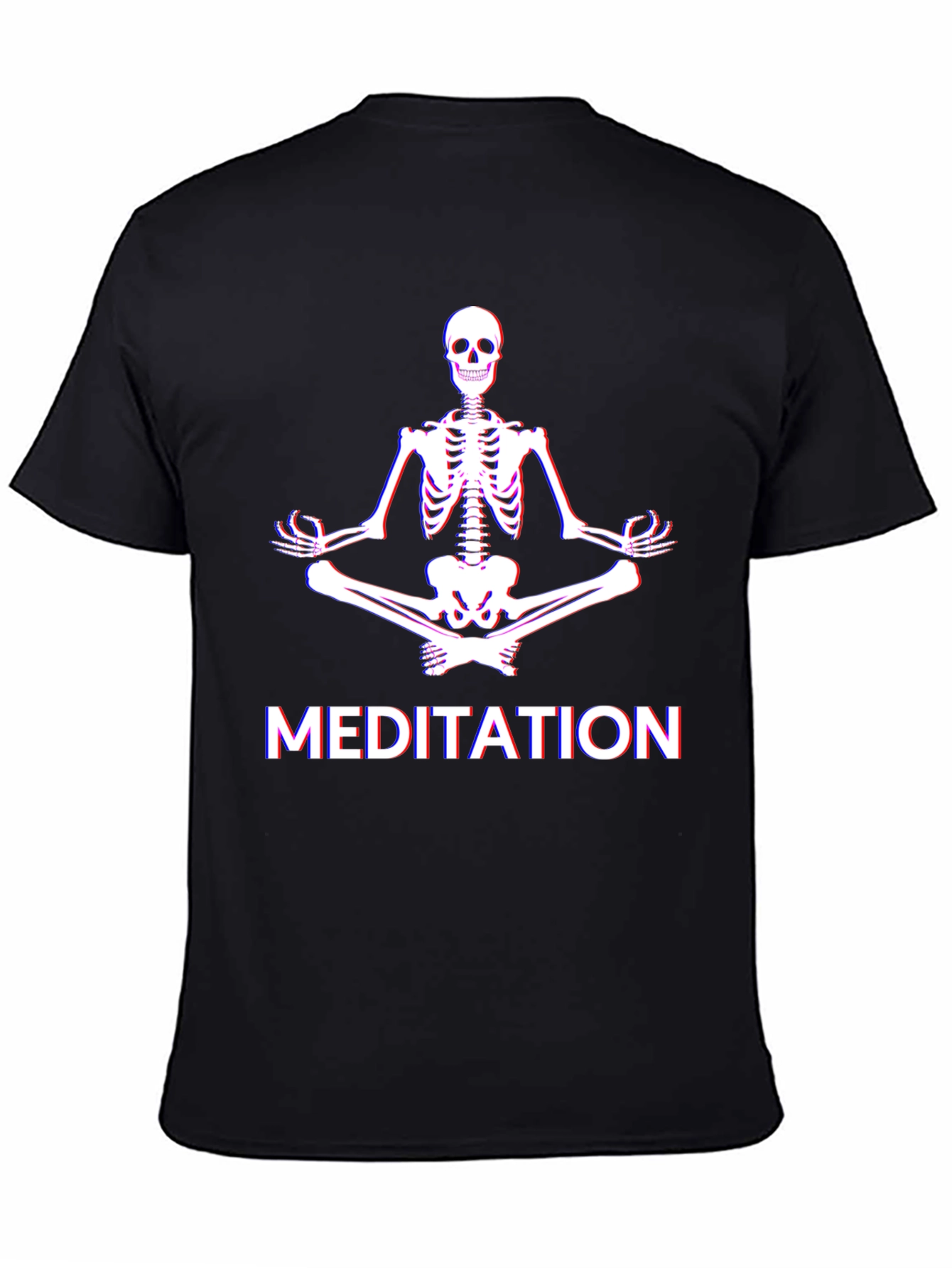 Meditating Skeleton Graphic Tee - Relaxed Fit