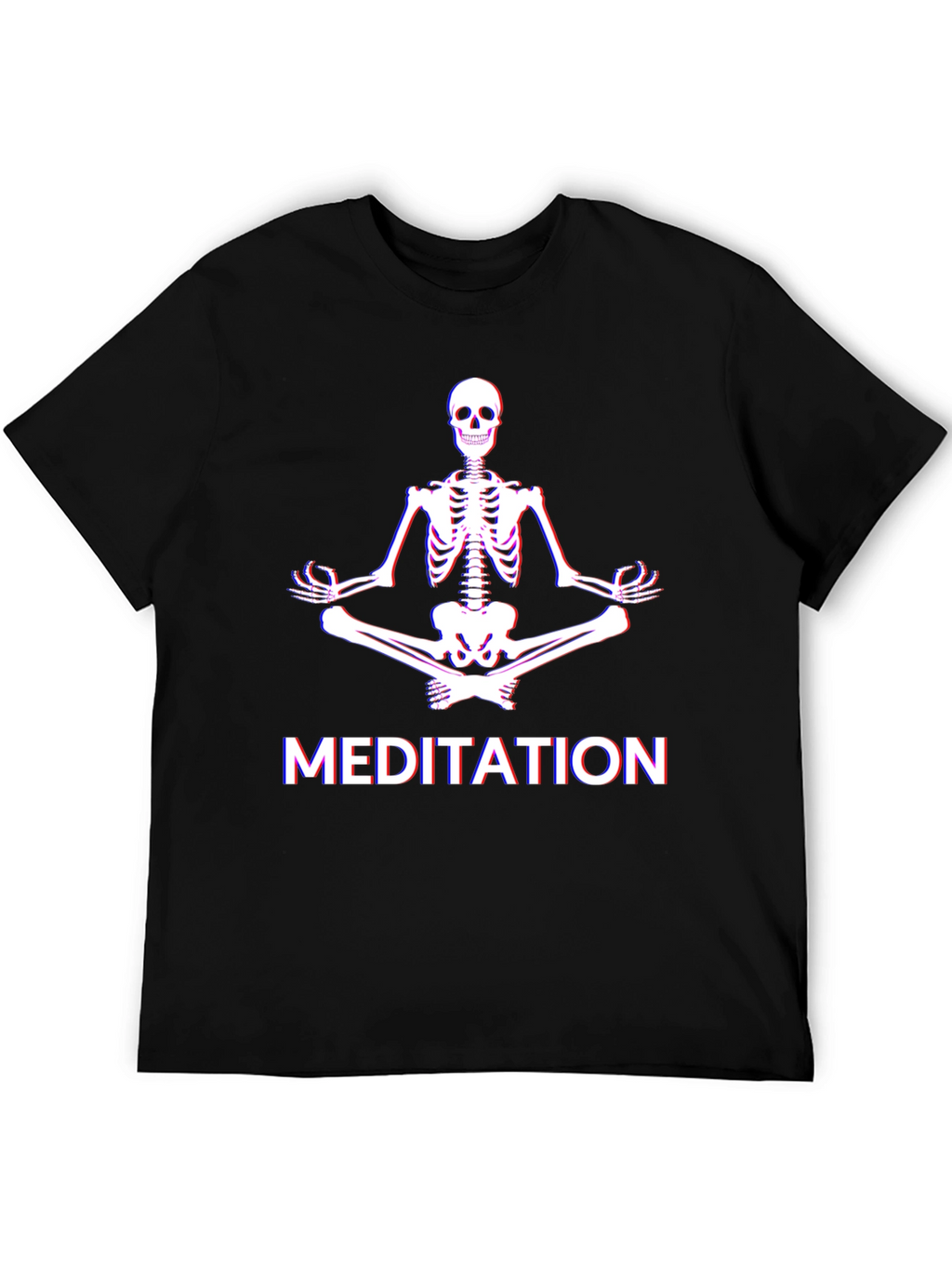 Meditating Skeleton Graphic Tee - Relaxed Fit