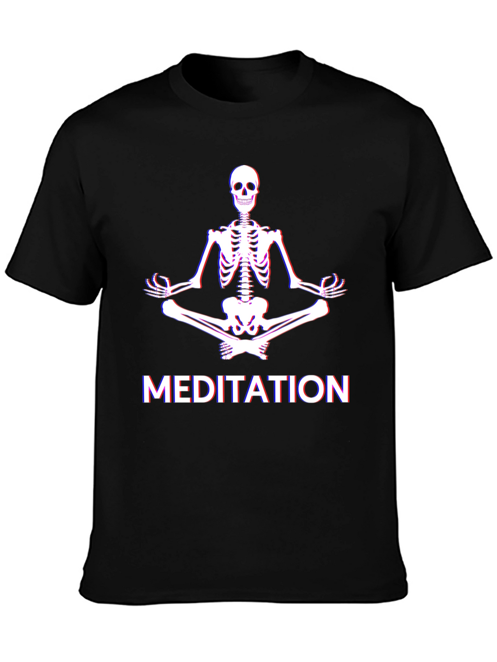 Meditating Skeleton Graphic Tee - Relaxed Fit
