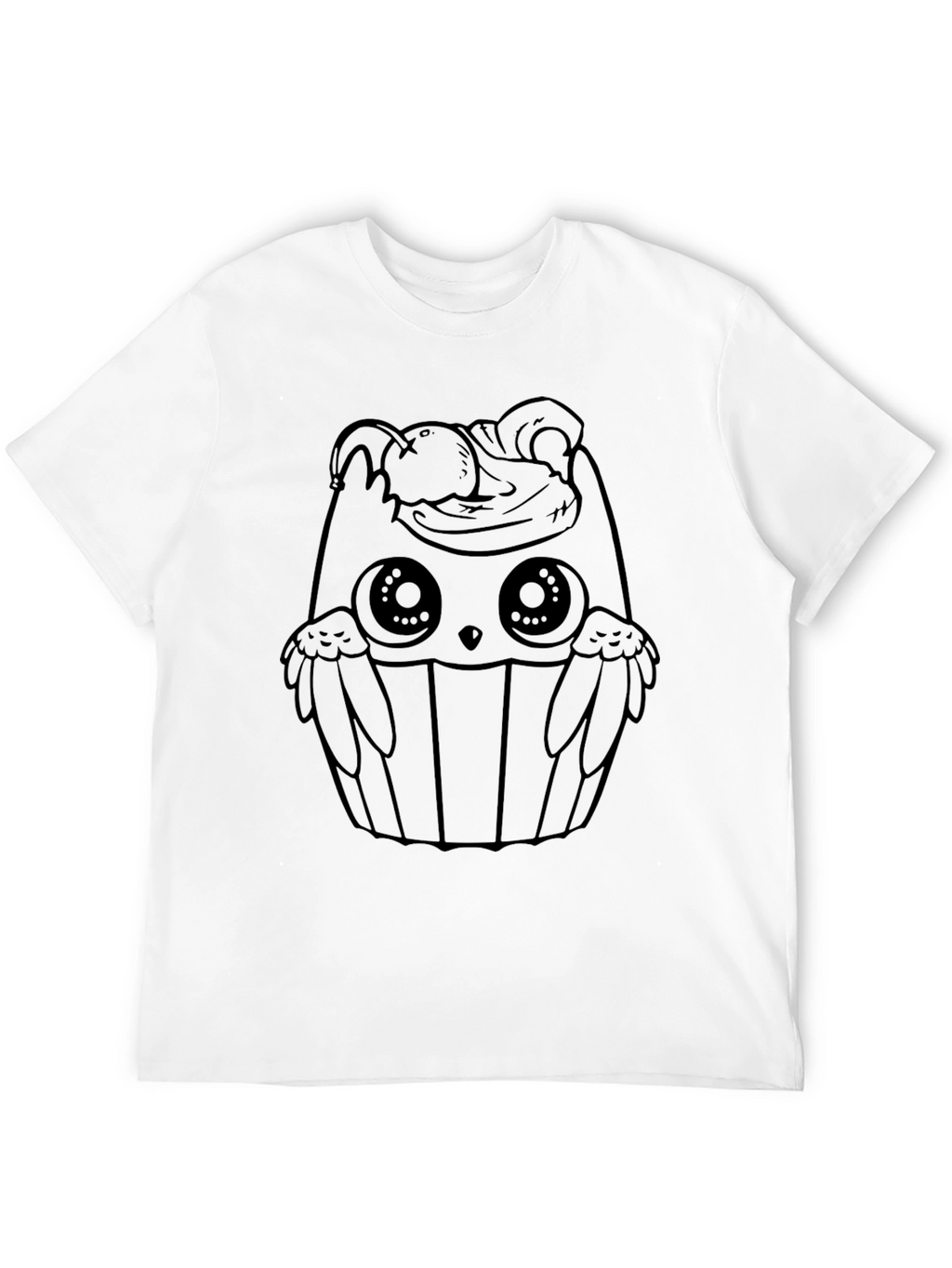 Cupcake Owl T-Shirt - Black Graphic Tee