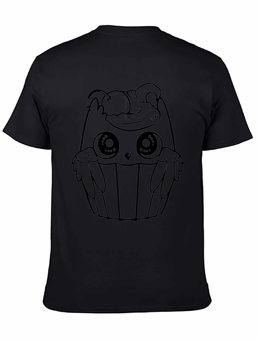 Cupcake Owl T-Shirt - Black Graphic Tee