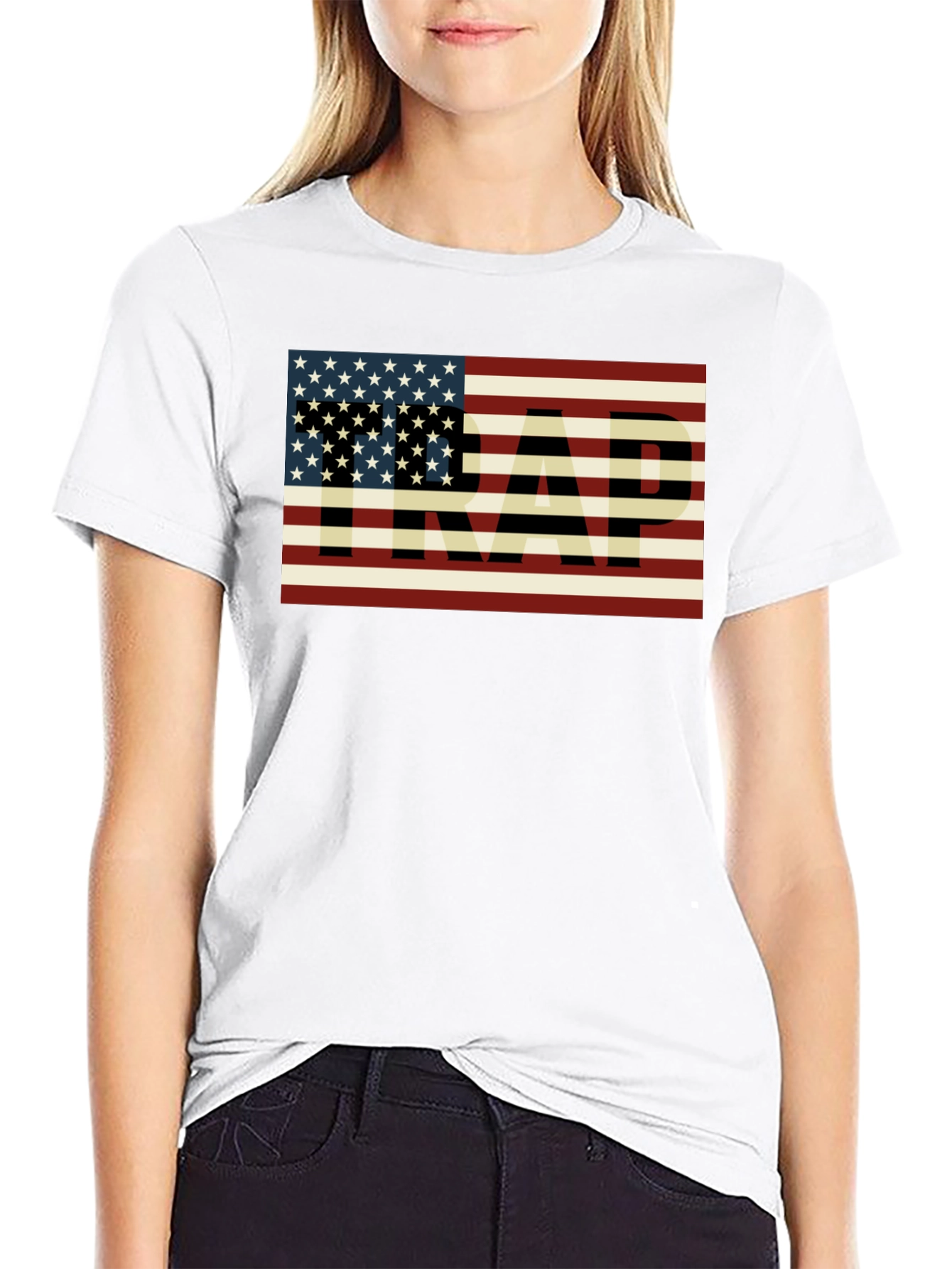 American Flag TRAP Graphic T-Shirt