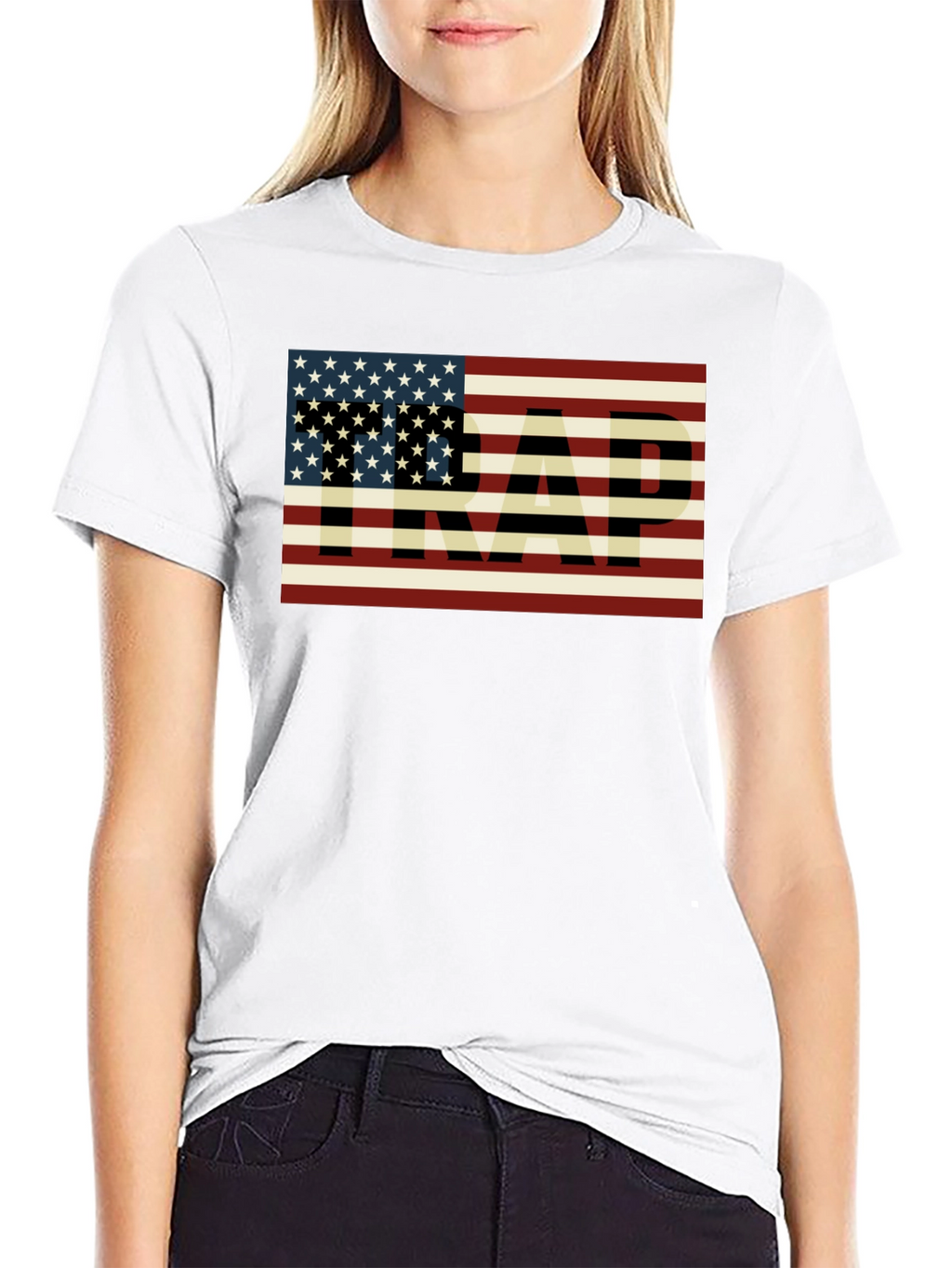 American Flag TRAP Graphic T-Shirt