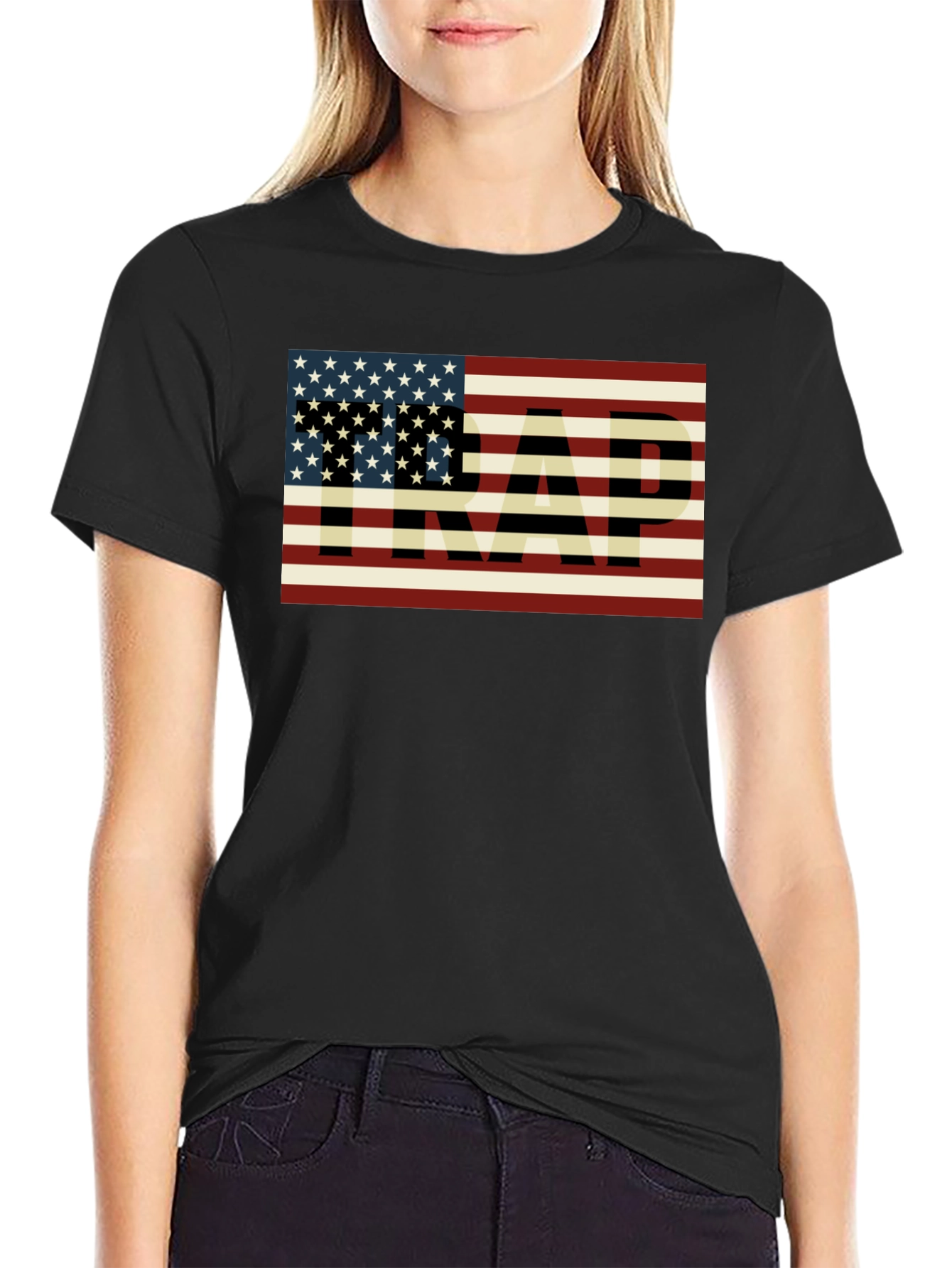 American Flag TRAP Graphic T-Shirt