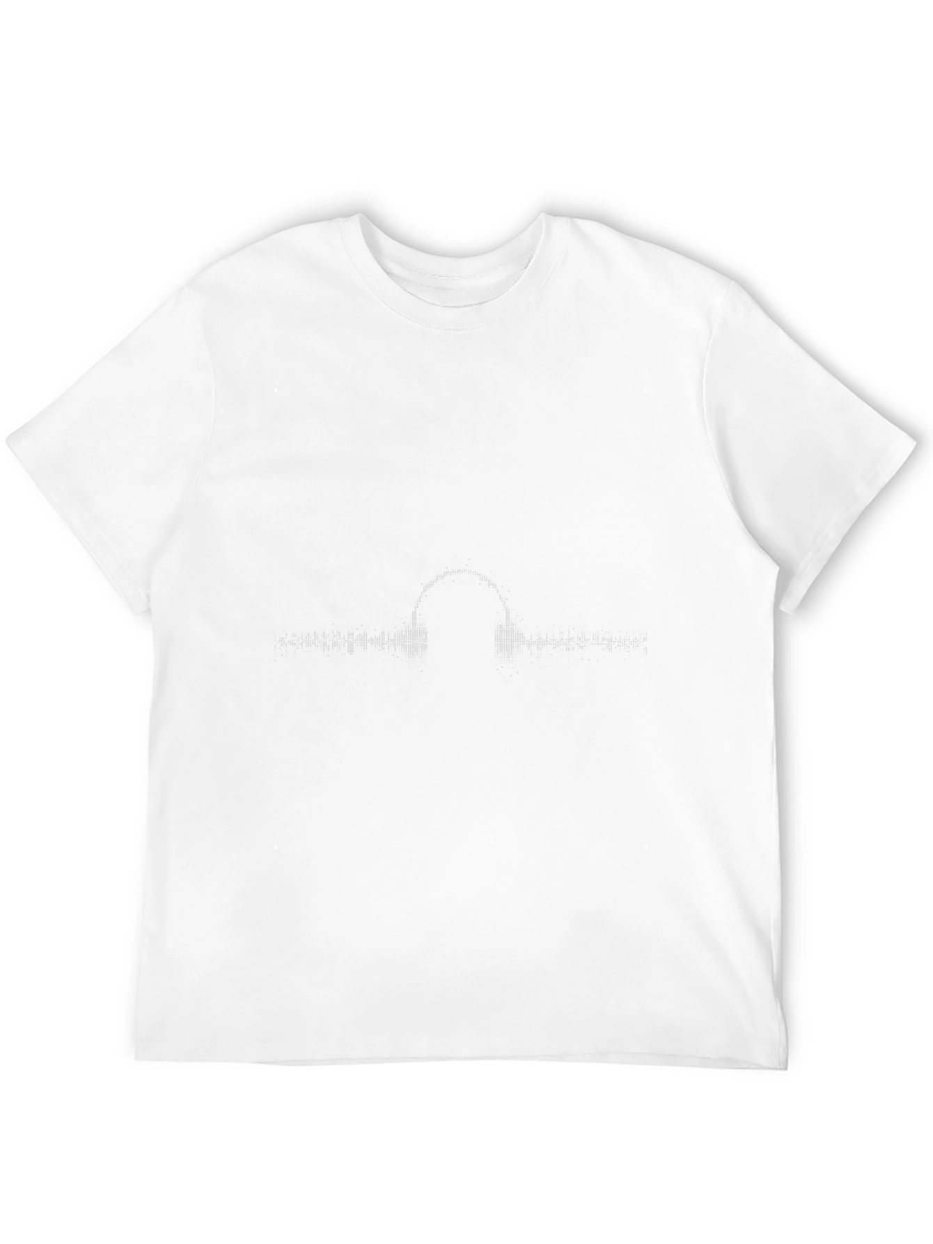 Black Graphic Tee - Headphones and Equalizer Design