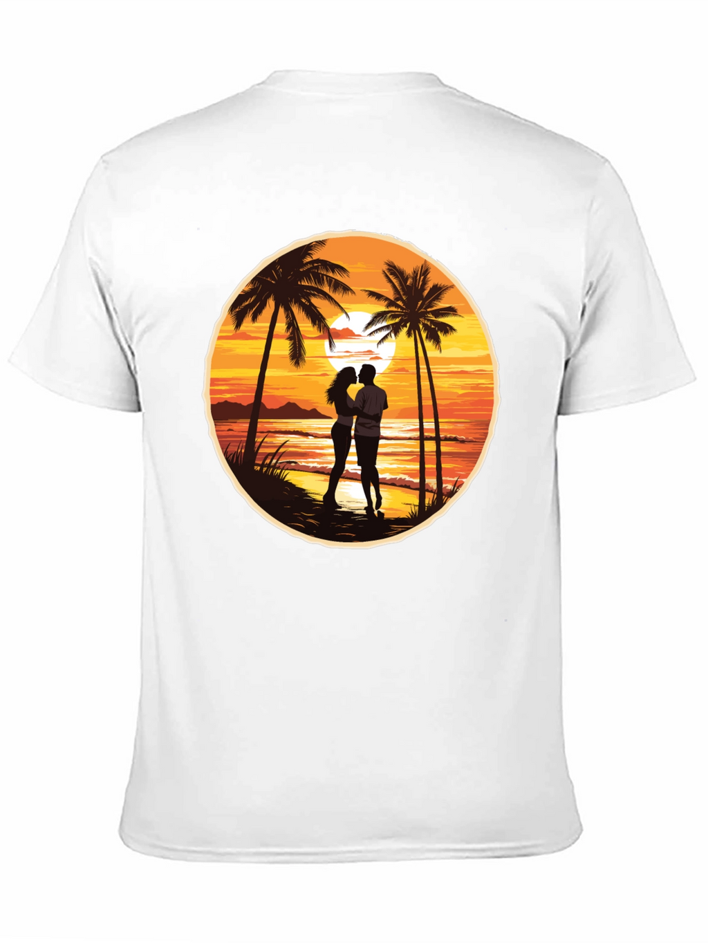 Sunset Beach Couple Graphic Tee