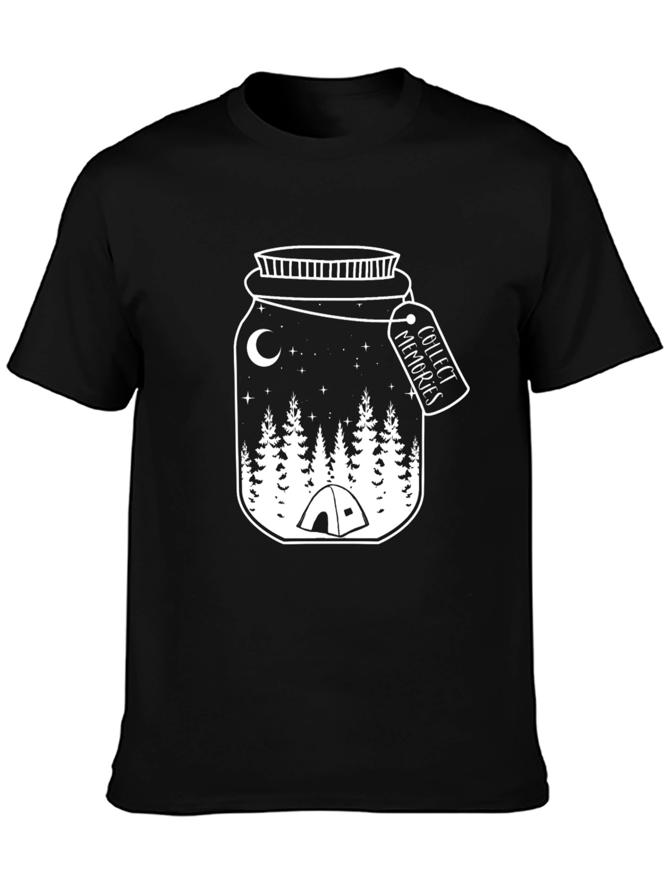 Collect Memories Camping Jar T-Shirt - Black