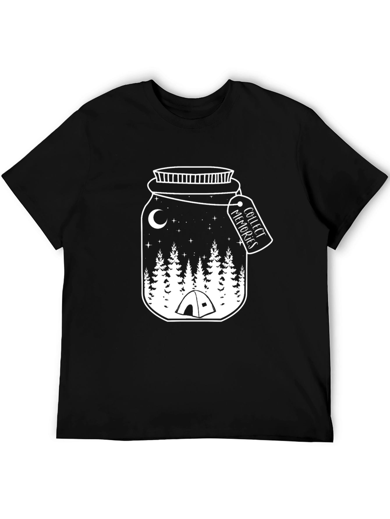 Collect Memories Camping Jar T-Shirt - Black