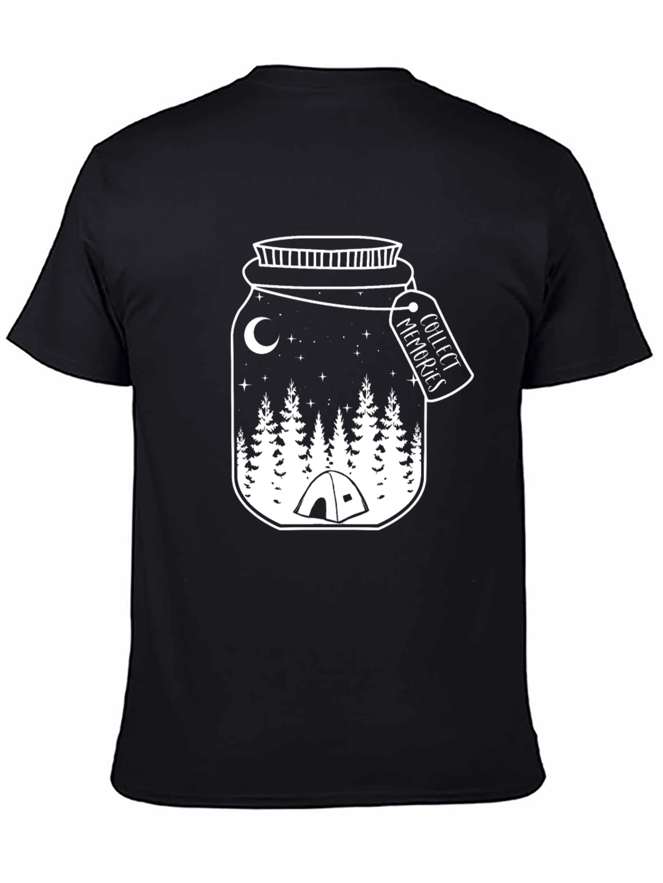 Collect Memories Camping Jar T-Shirt - Black