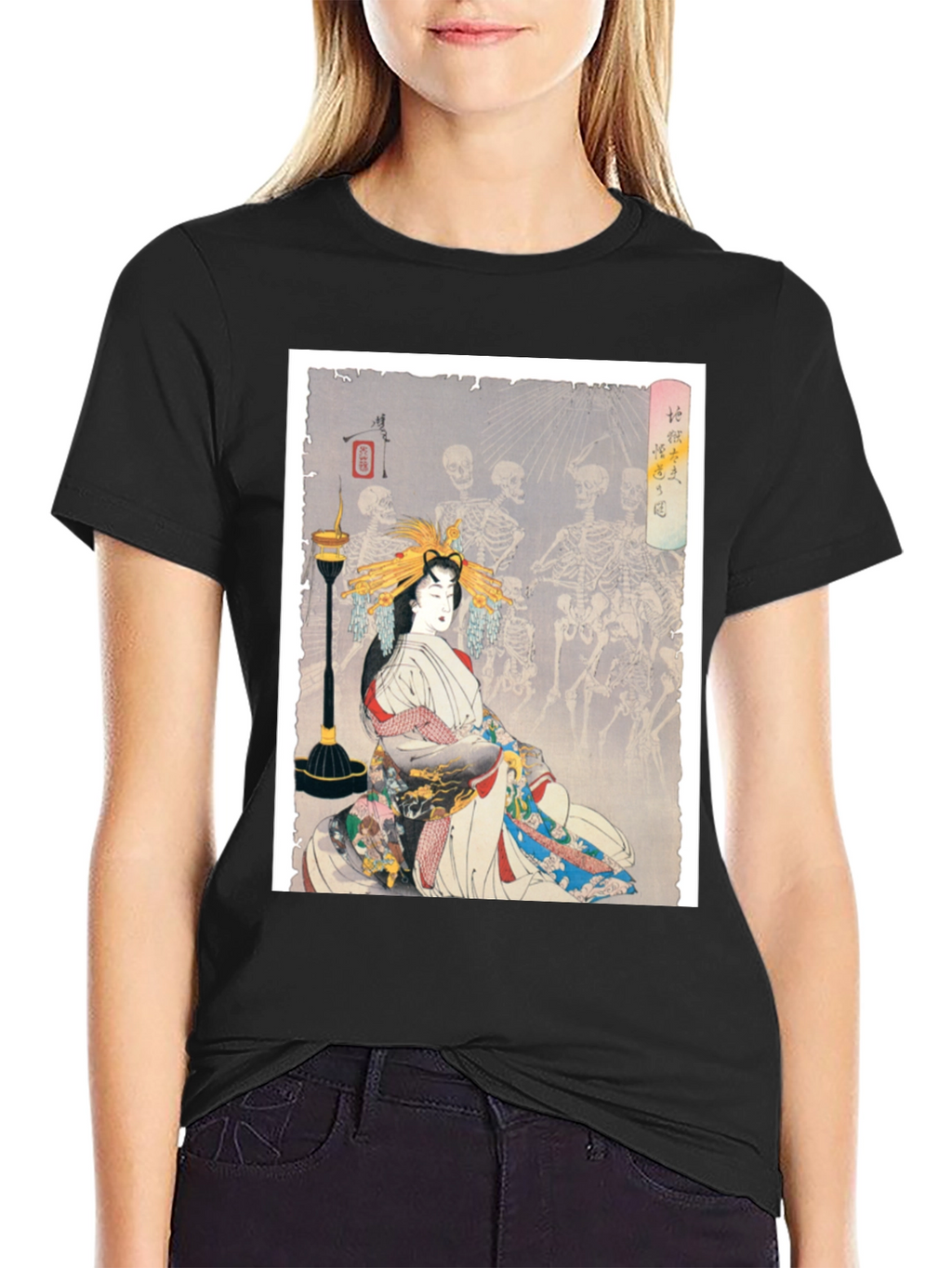 Geisha & Skeleton Dance Graphic Tee
