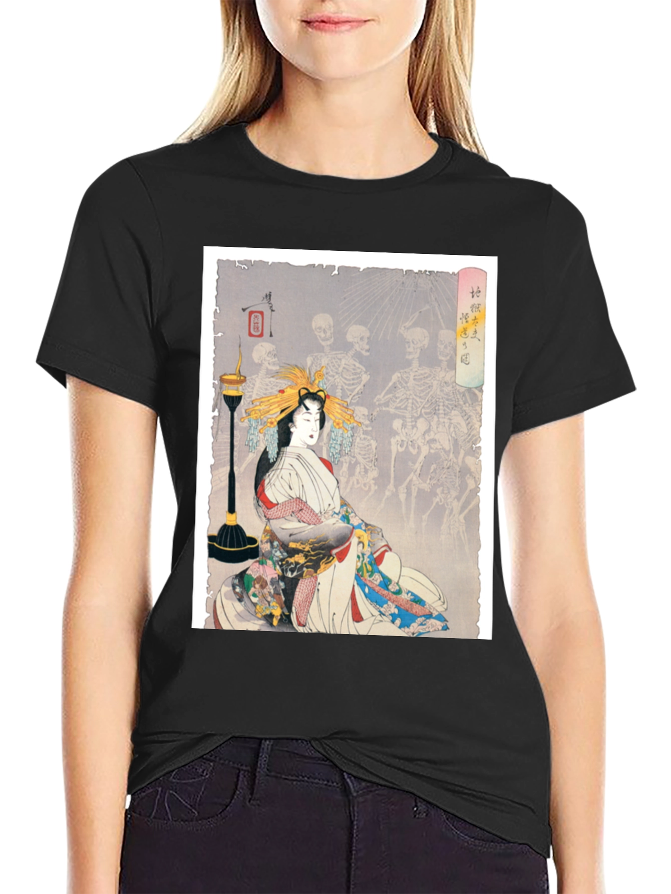 Geisha & Skeleton Dance Graphic Tee