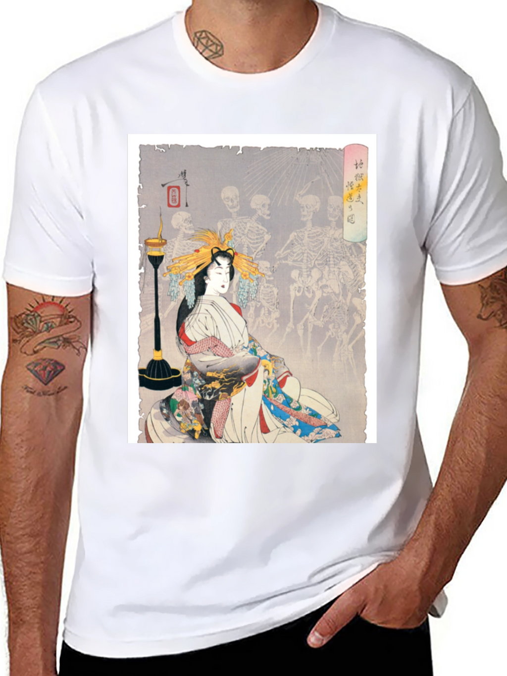Geisha & Skeleton Dance Graphic Tee