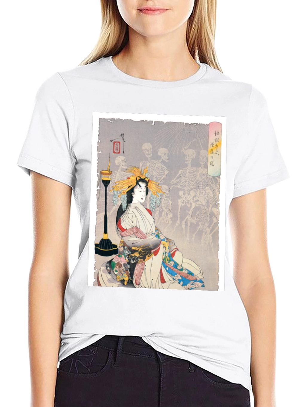 Geisha & Skeleton Dance Graphic Tee