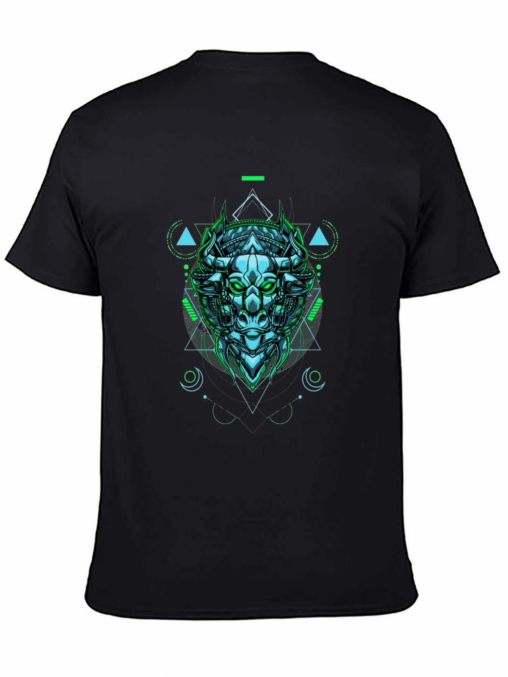 Cyber Bull Graphic Tee - Edgy Style
