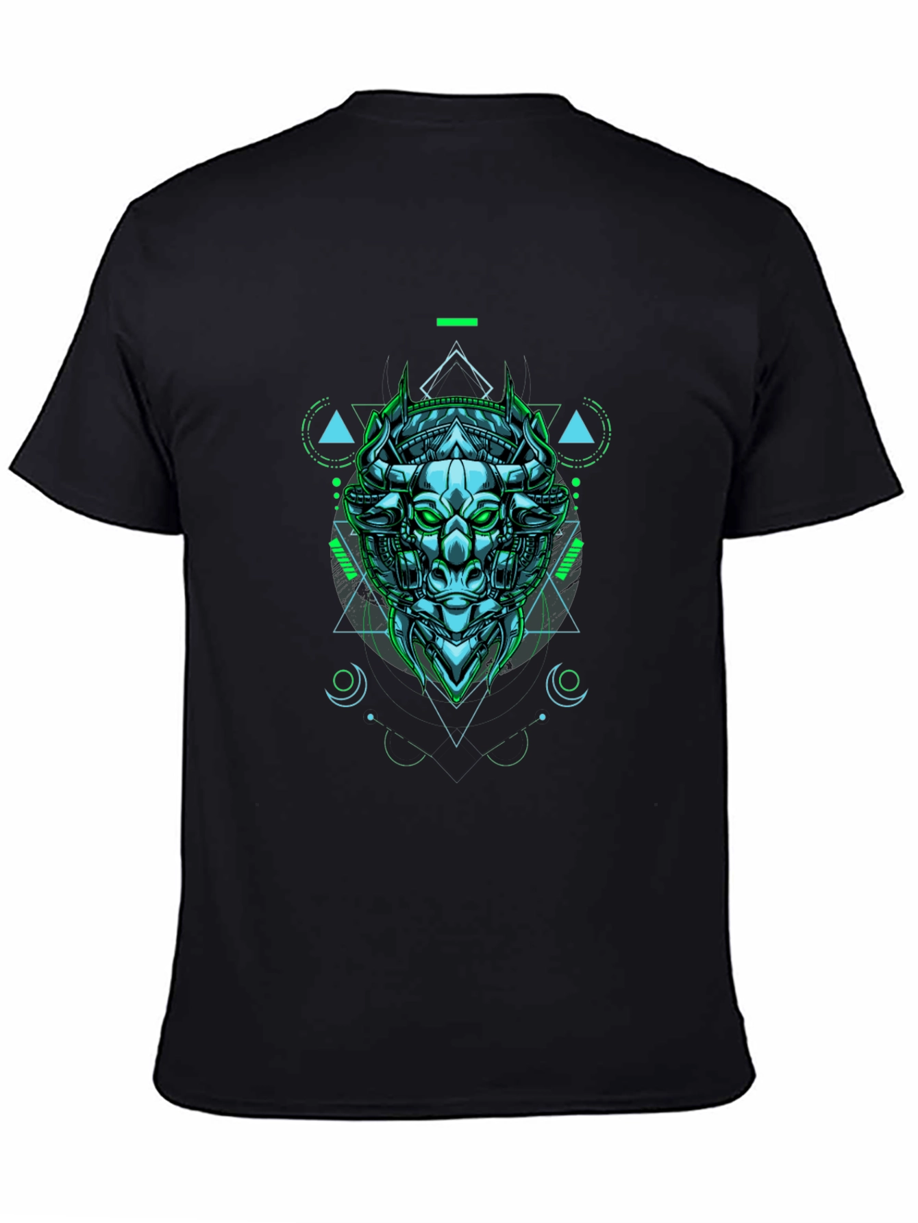 Cyber Bull Graphic Tee - Edgy Style
