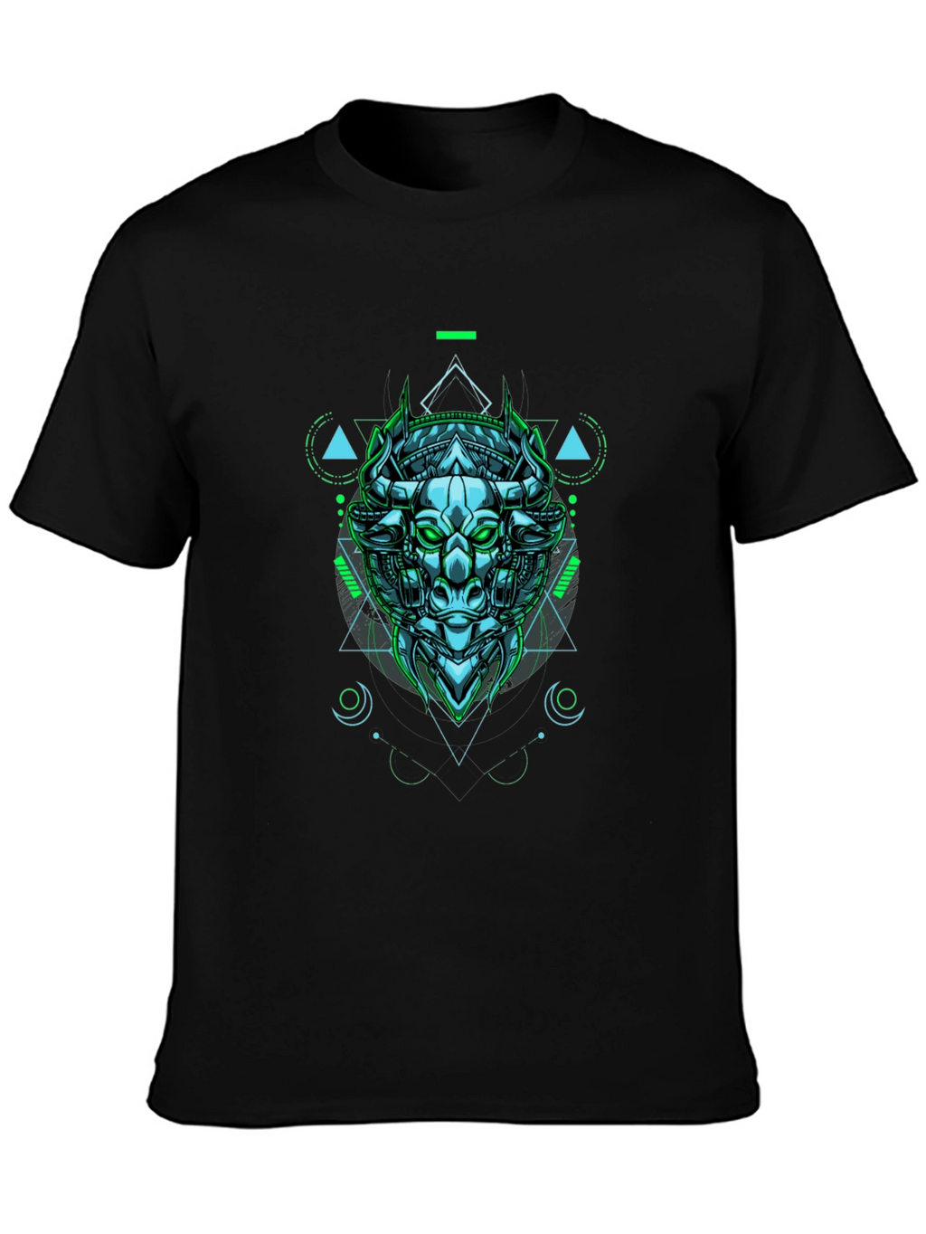 Cyber Bull Graphic Tee - Edgy Style