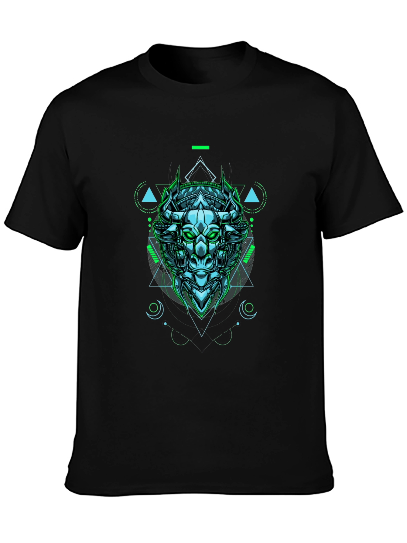 Cyber Bull Graphic Tee - Edgy Style