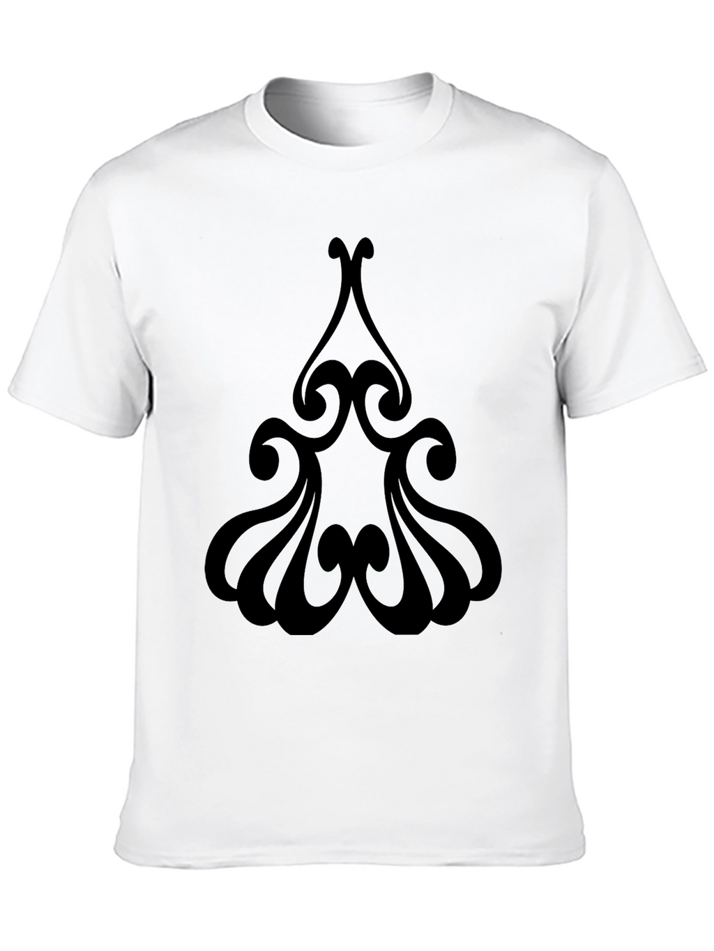 Black T-Shirt with Abstract Design