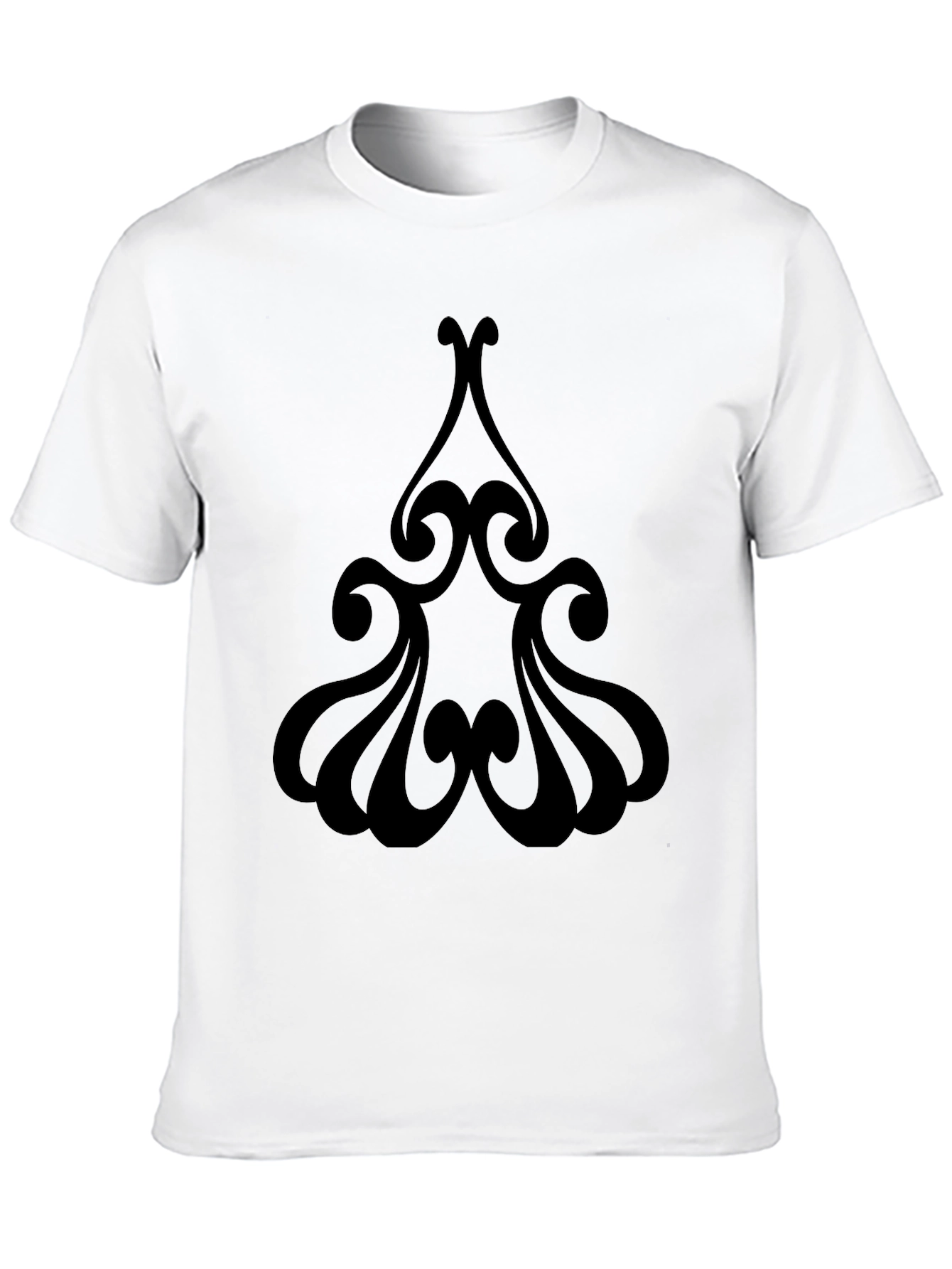 Black T-Shirt with Abstract Design