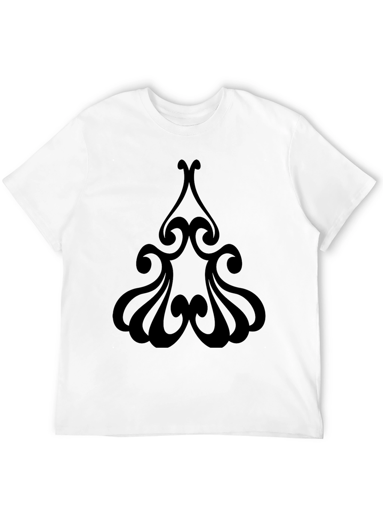 Black T-Shirt with Abstract Design