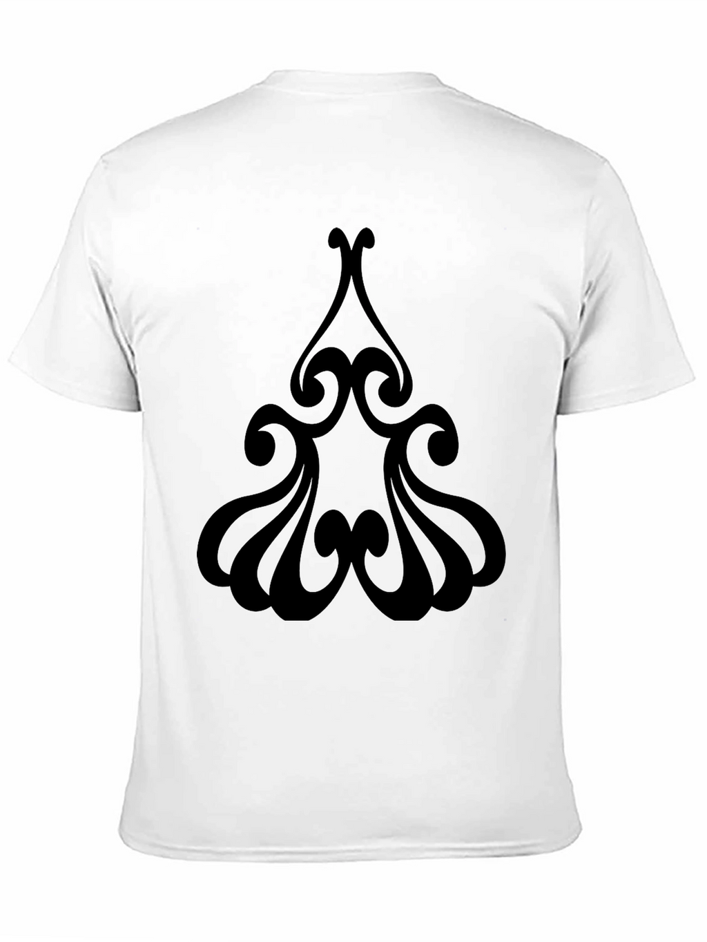 Black T-Shirt with Abstract Design