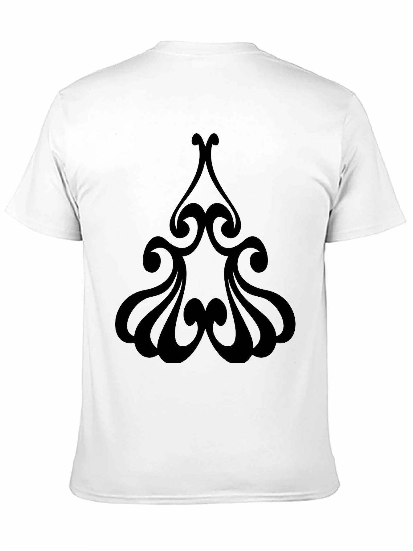Black T-Shirt with Abstract Design