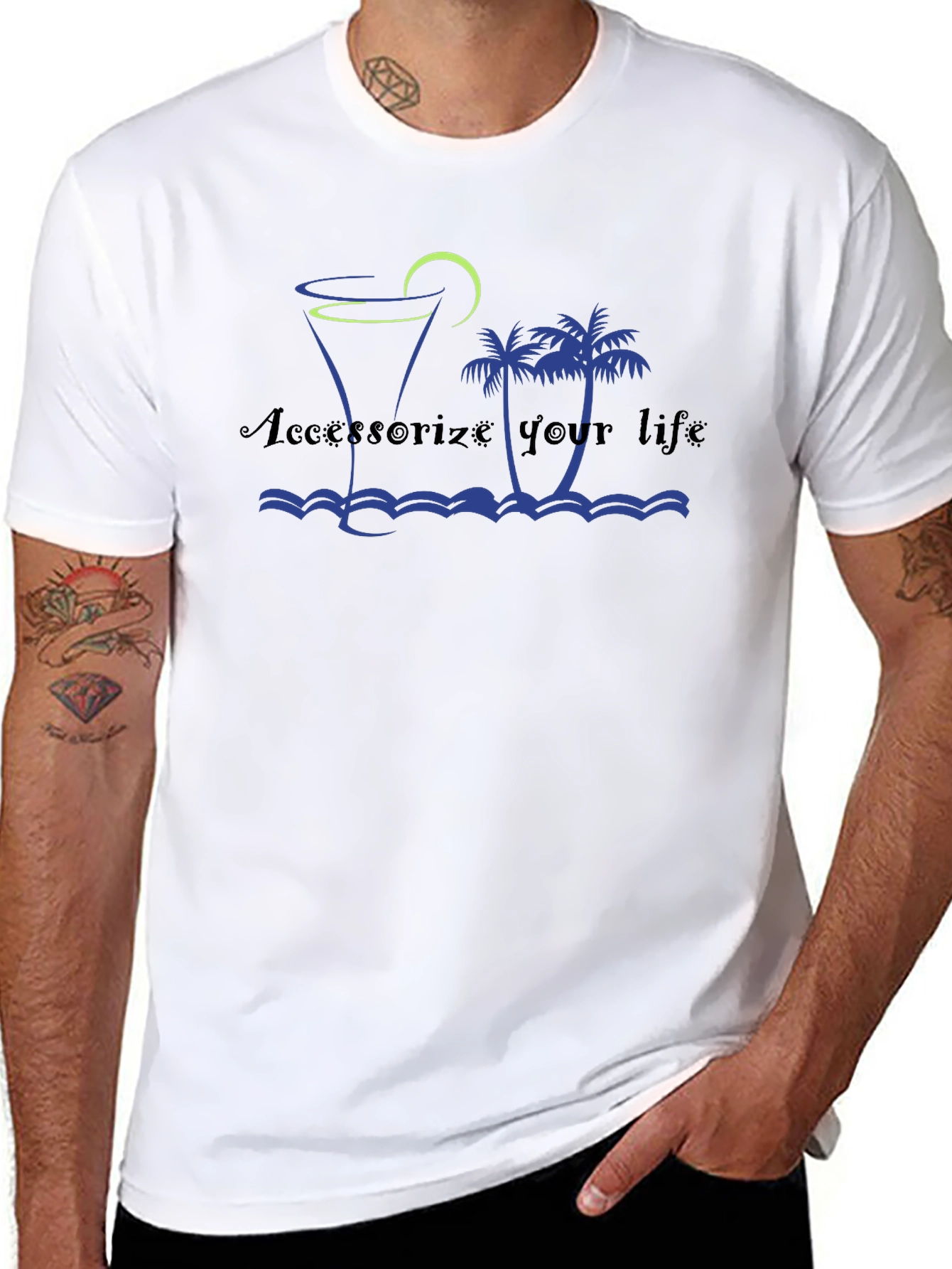 Accessorize Your Life Black Graphic Tee
