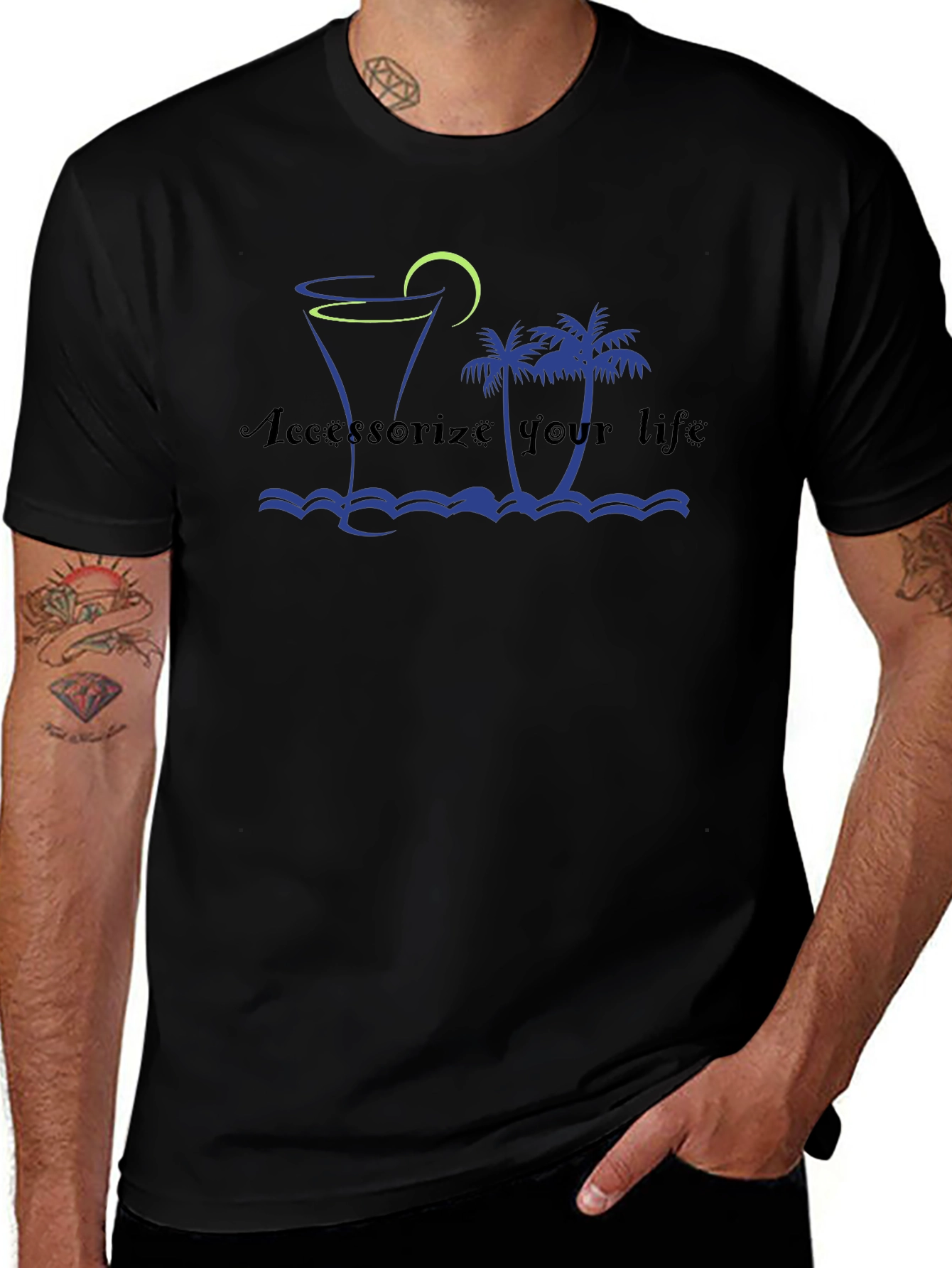 Accessorize Your Life Black Graphic Tee