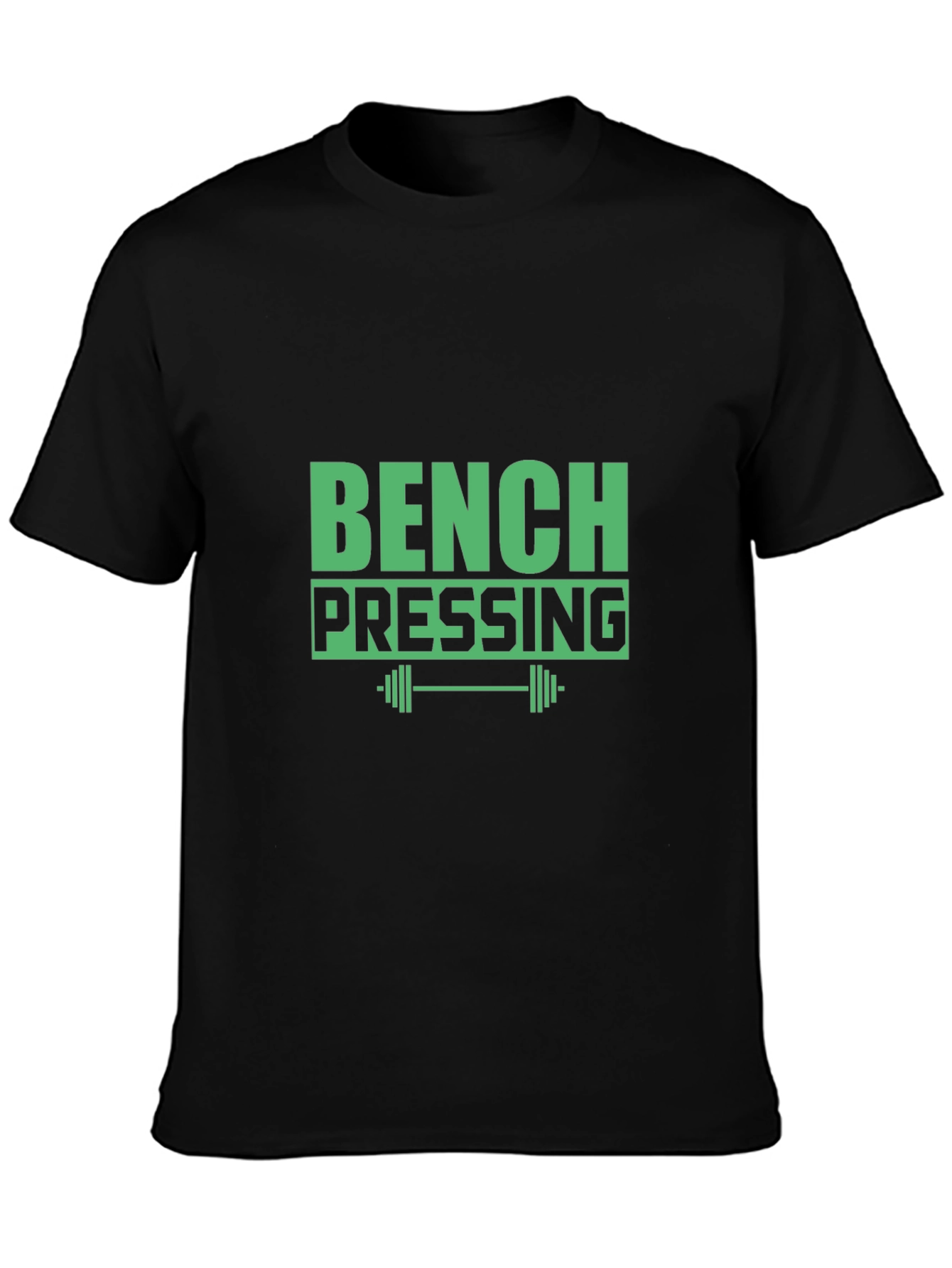 Bench Pressing Black T-Shirt - Gym Workout Apparel