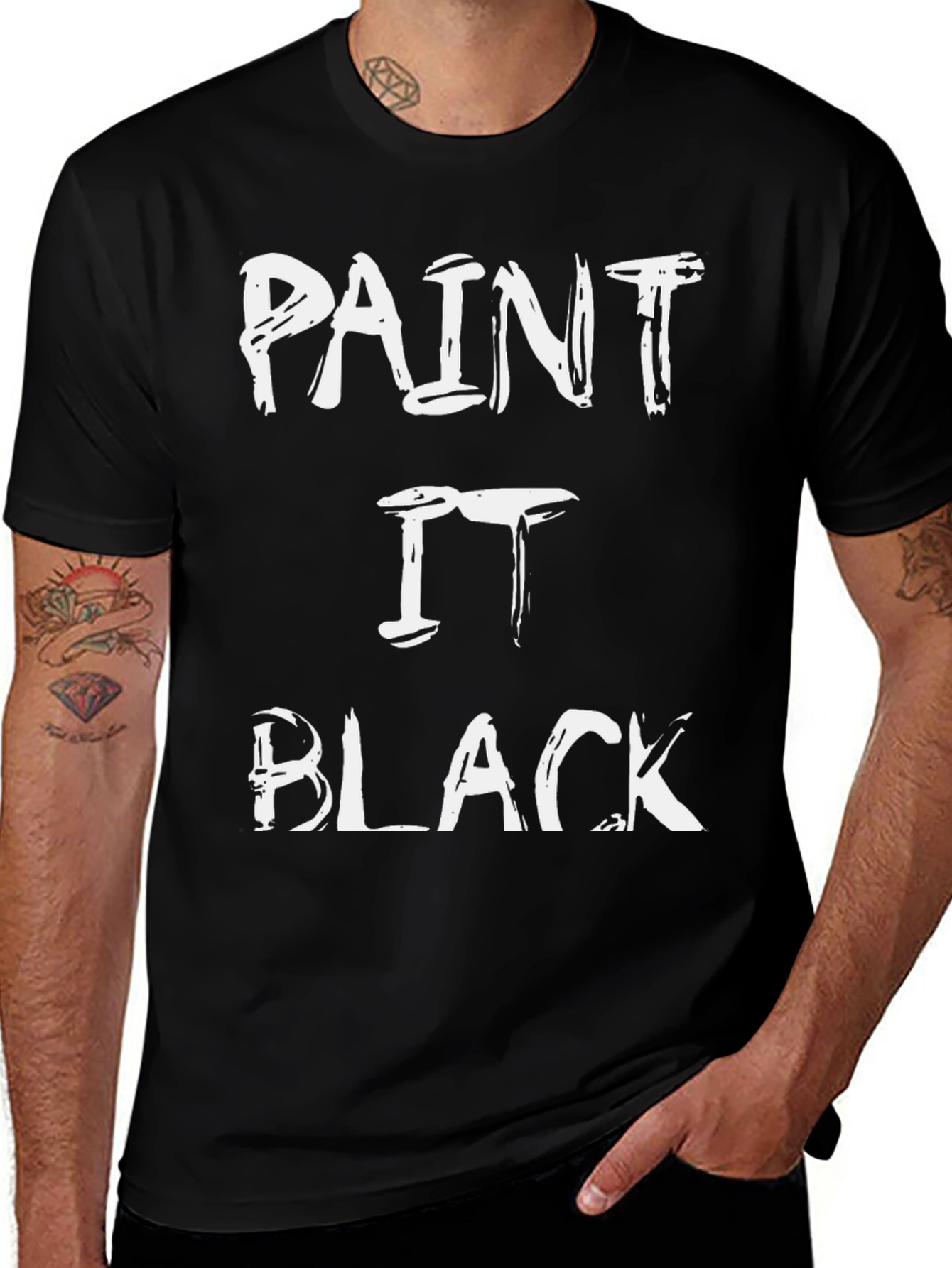 Paint It Black Graphic Tee - Classic Rock T-Shirt