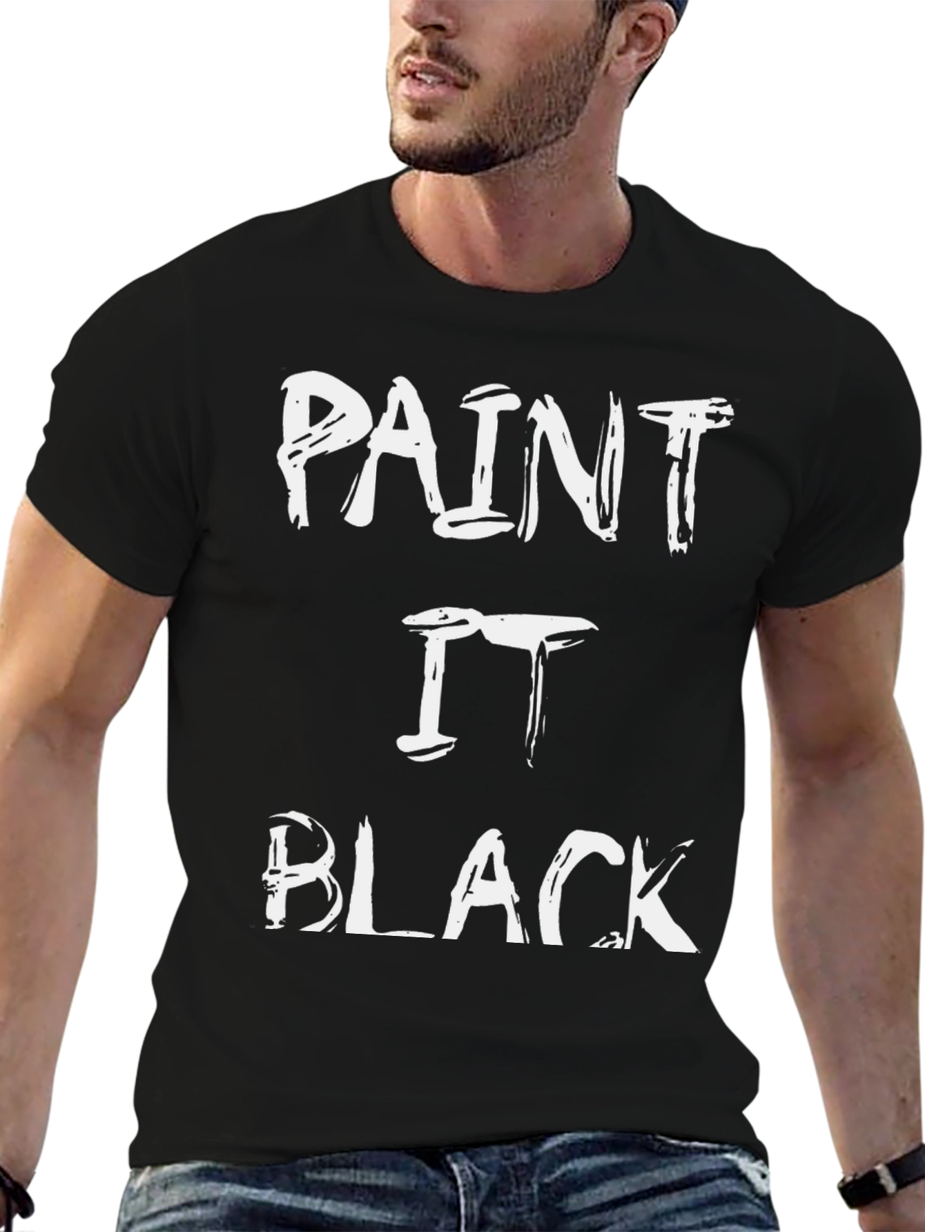 Paint It Black Graphic Tee - Classic Rock T-Shirt