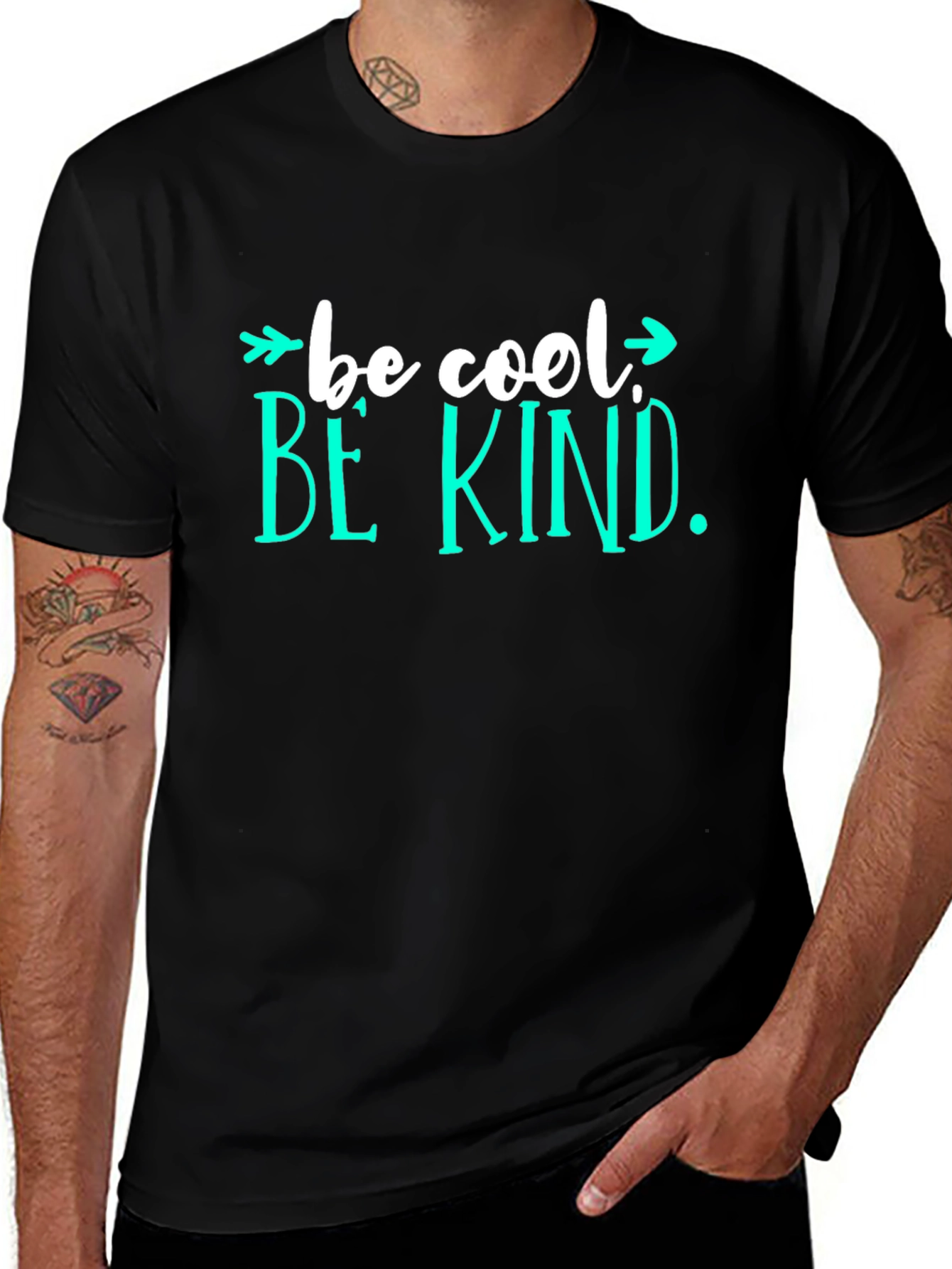 Be Cool Be Kind Graphic Tee - Black