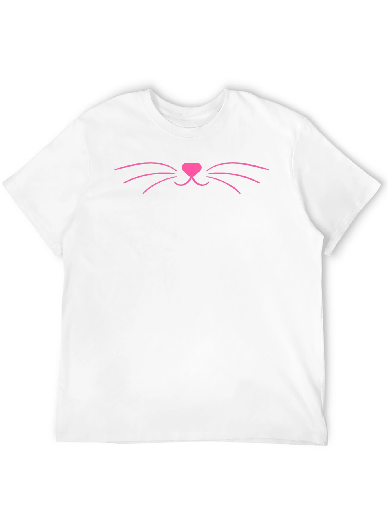 Cute Cat Face Graphic T-Shirt - Black
