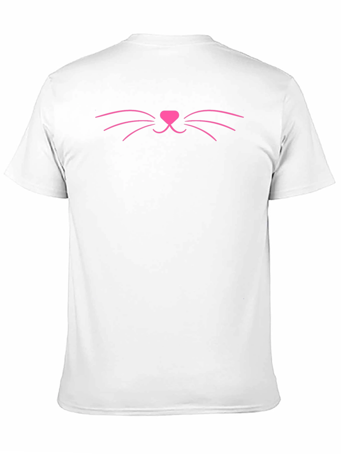 Cute Cat Face Graphic T-Shirt - Black