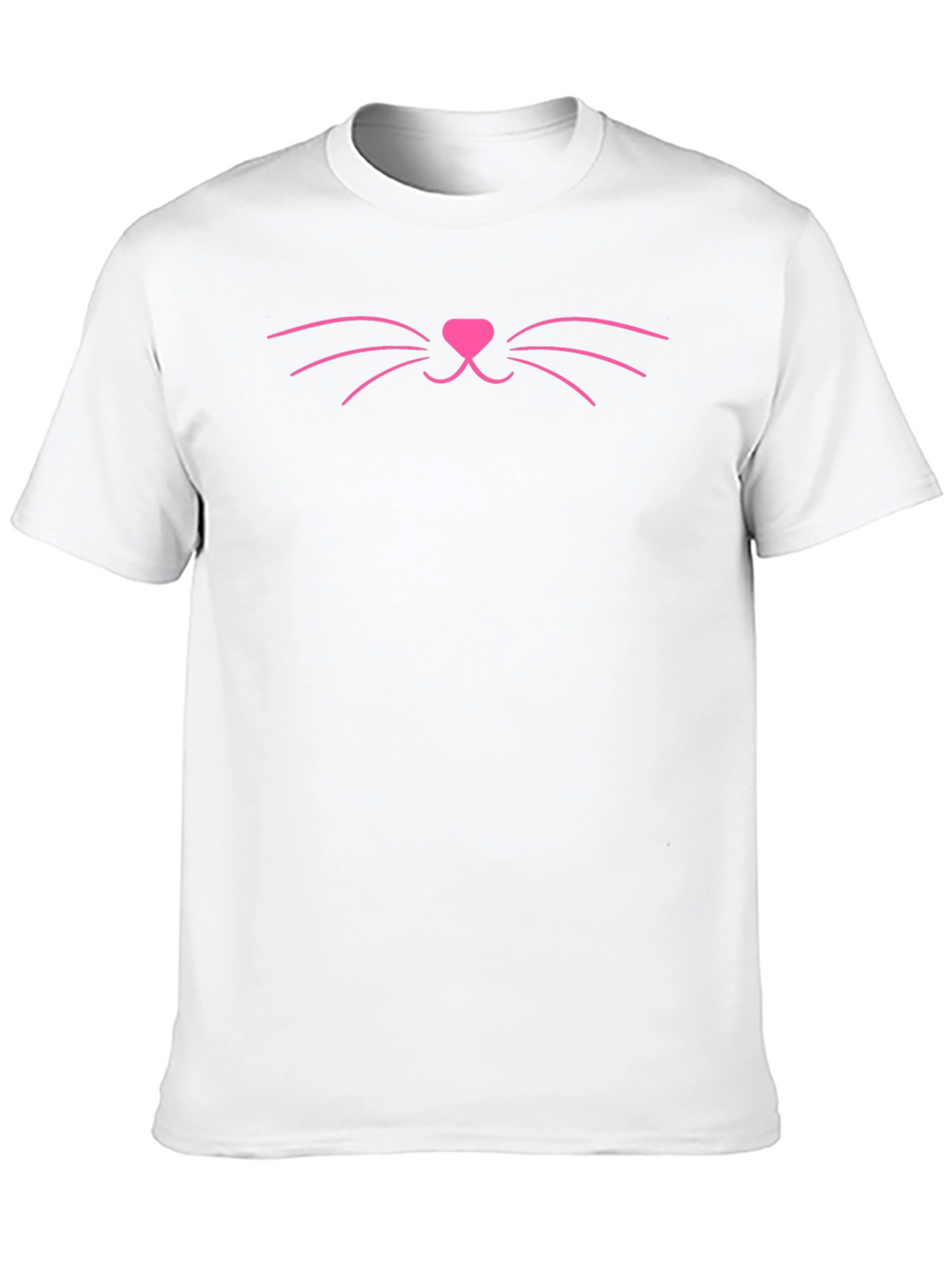 Cute Cat Face Graphic T-Shirt - Black