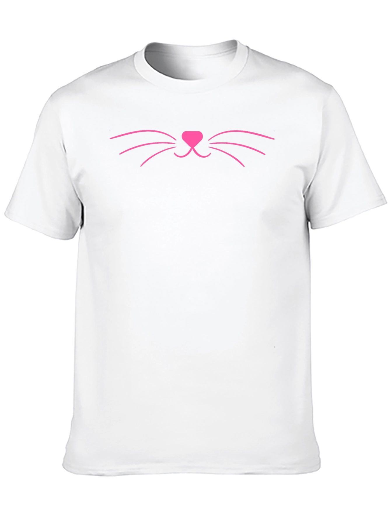 Cute Cat Face Graphic T-Shirt - Black