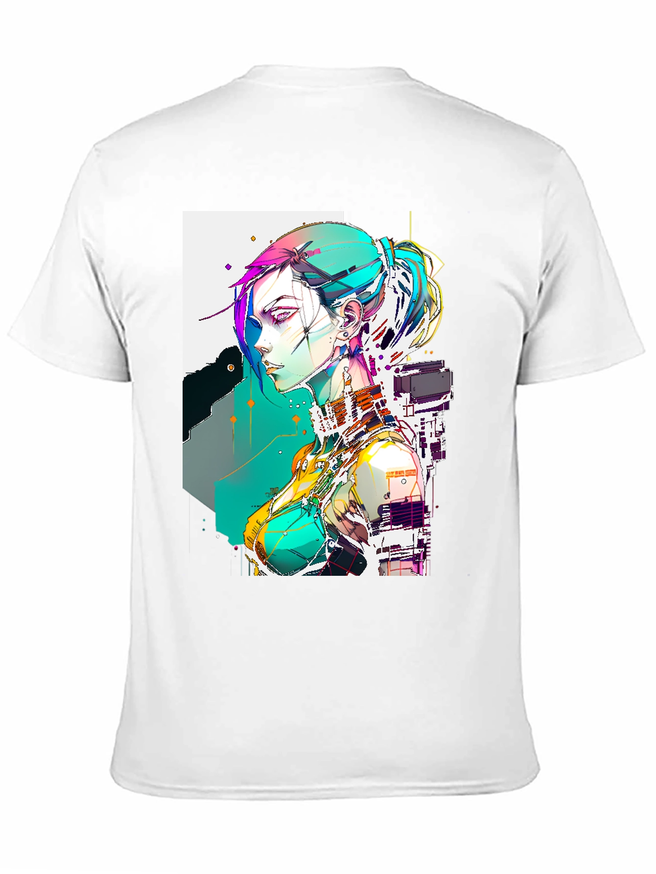 Cyberpunk Girl Graphic Tee - Cool Anime Style