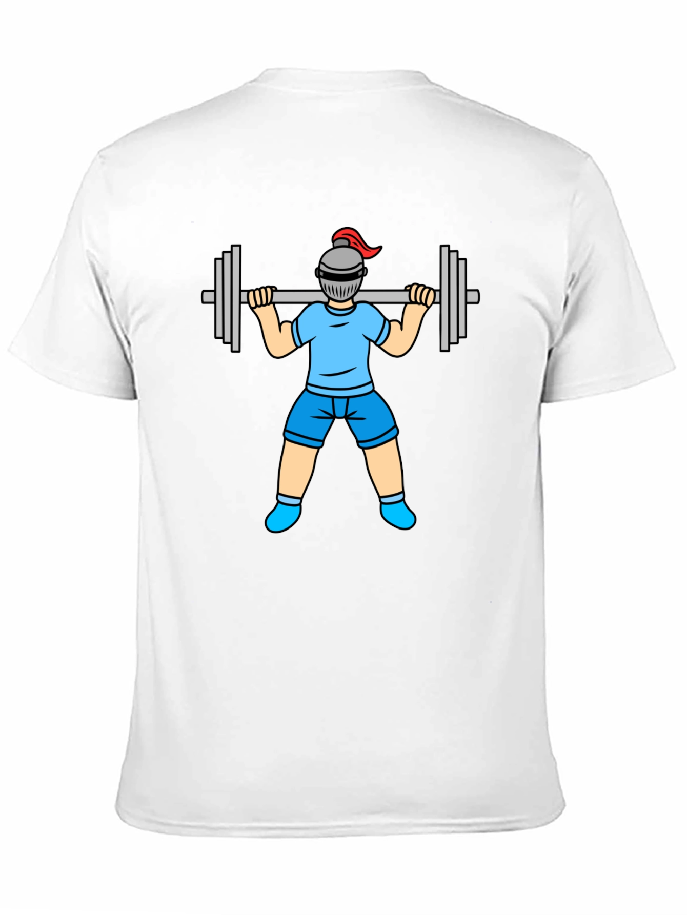 Funny Knight Lifting Weights Graphic Tee - Black