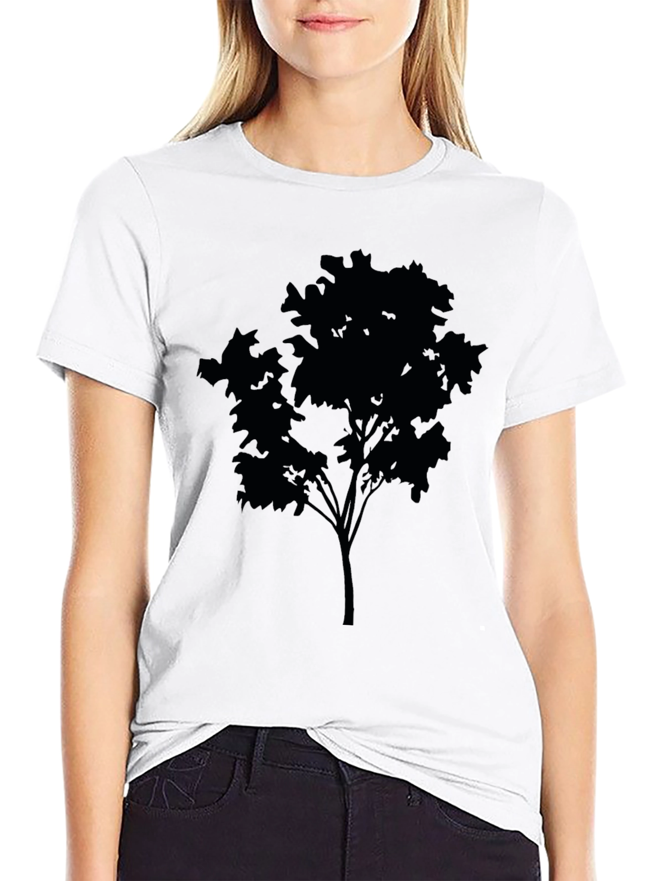 Black Tree Silhouette Graphic Tee