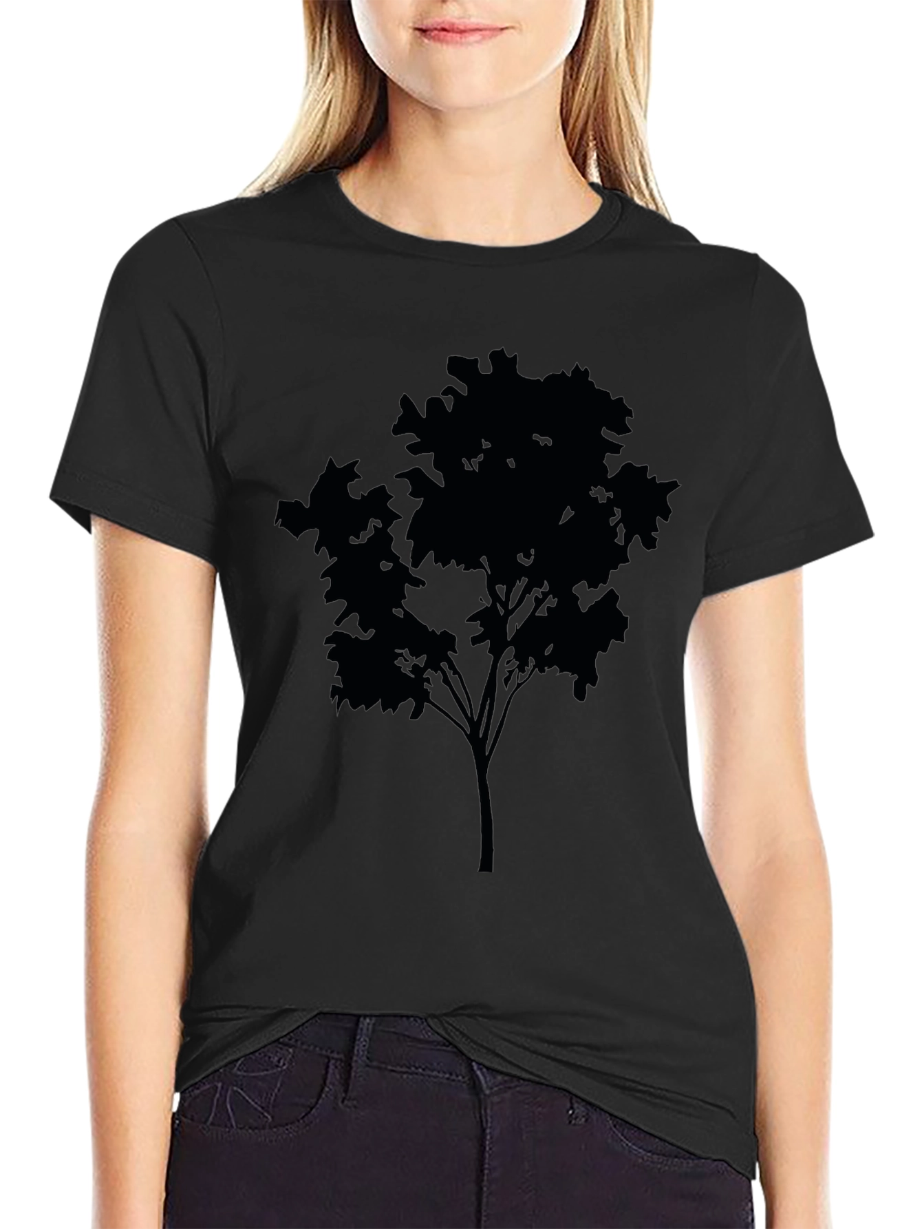 Black Tree Silhouette Graphic Tee