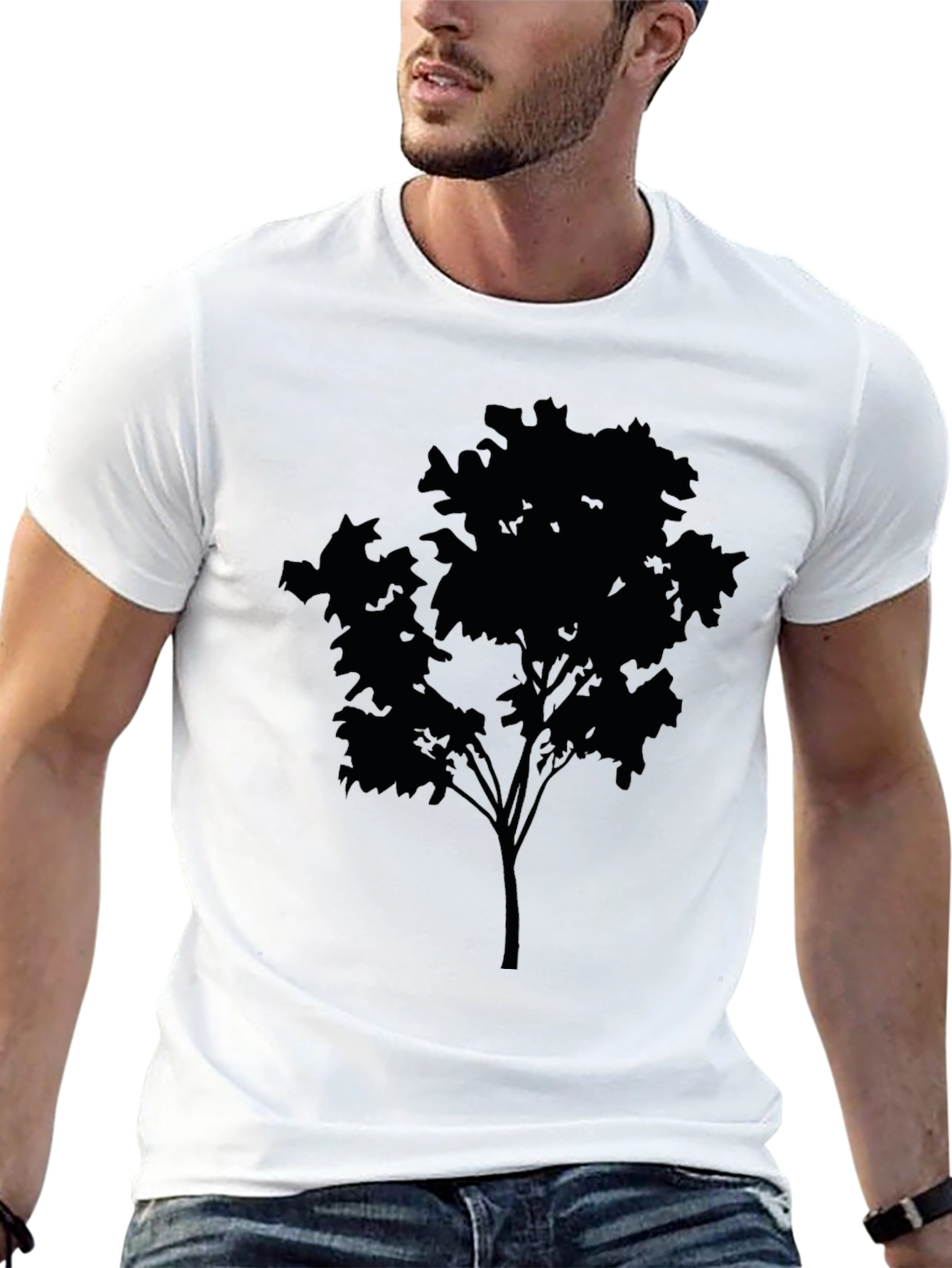 Black Tree Silhouette Graphic Tee