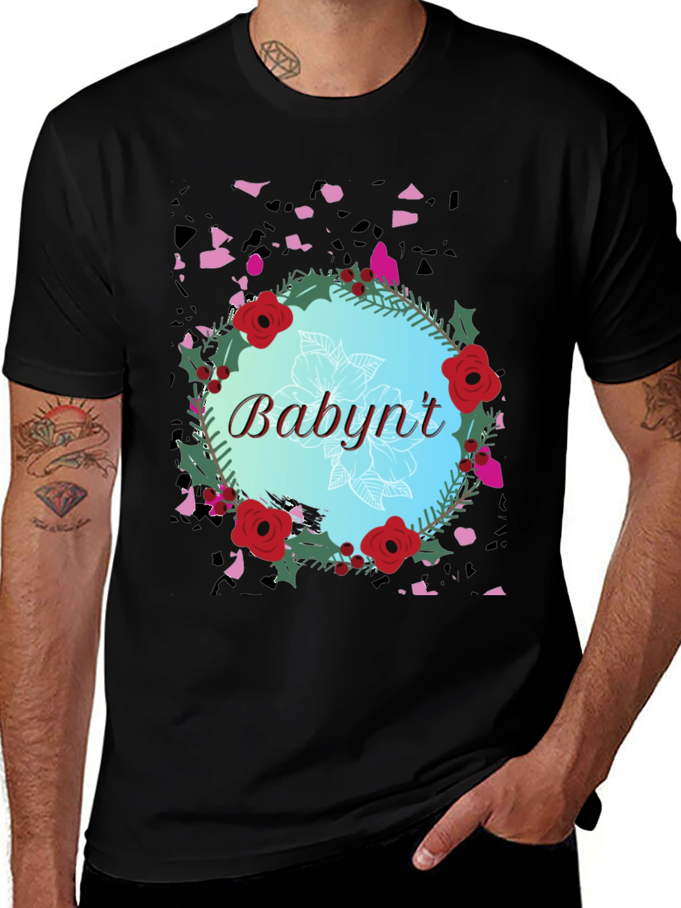 Babynt Floral Graphic T-Shirt - Soft Cotton Blend