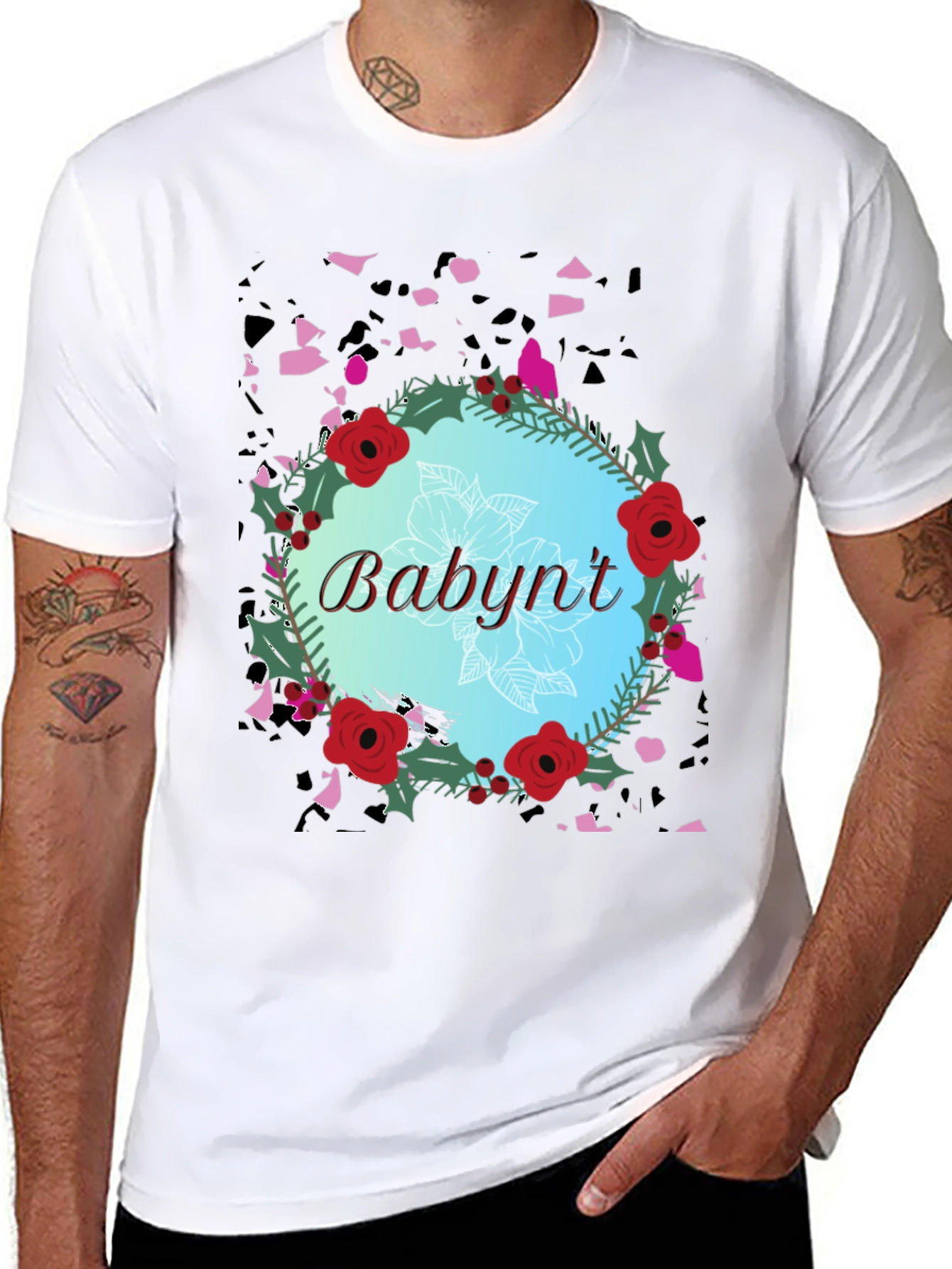Babynt Floral Graphic T-Shirt - Soft Cotton Blend