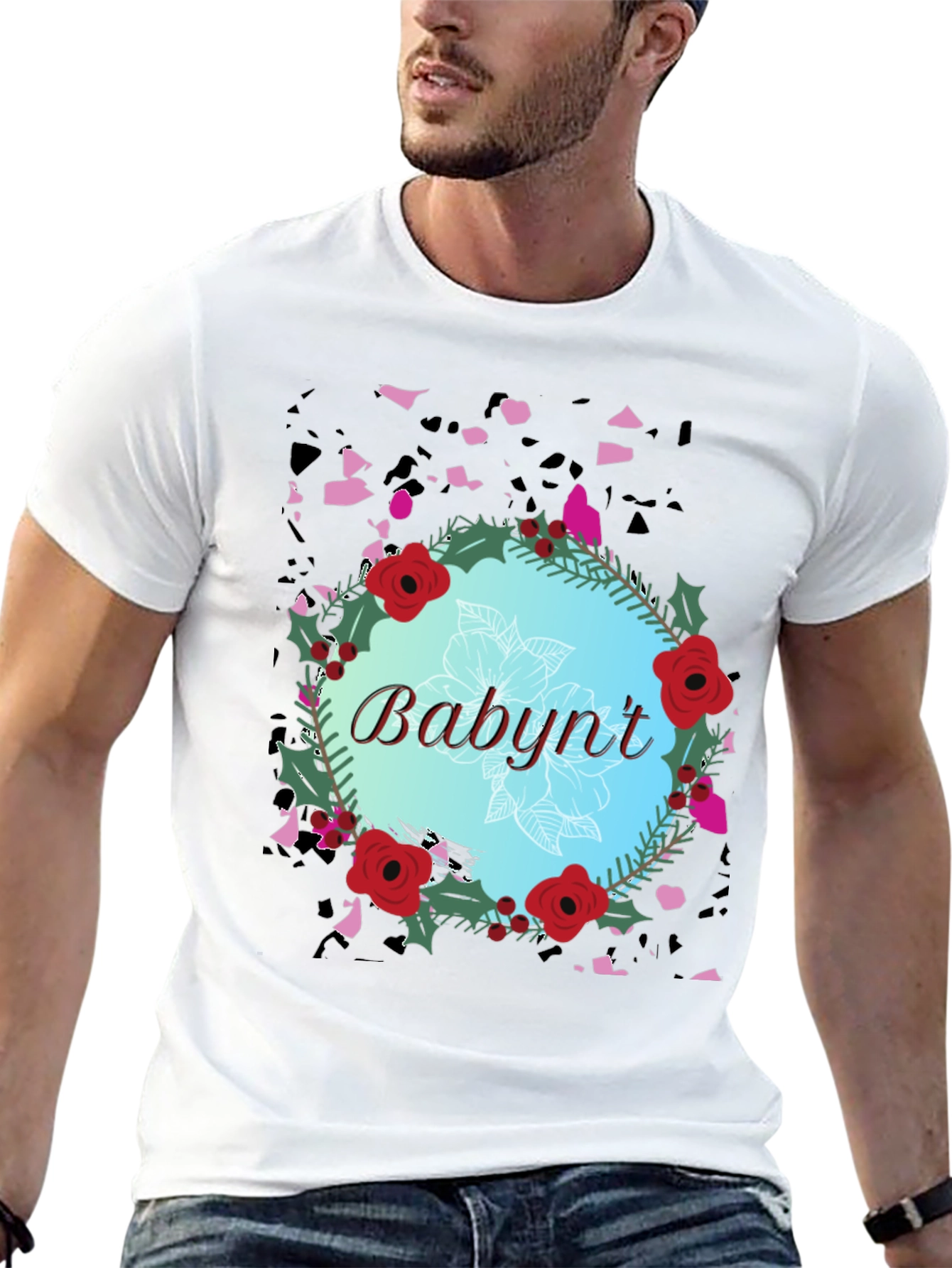 Babynt Floral Graphic T-Shirt - Soft Cotton Blend