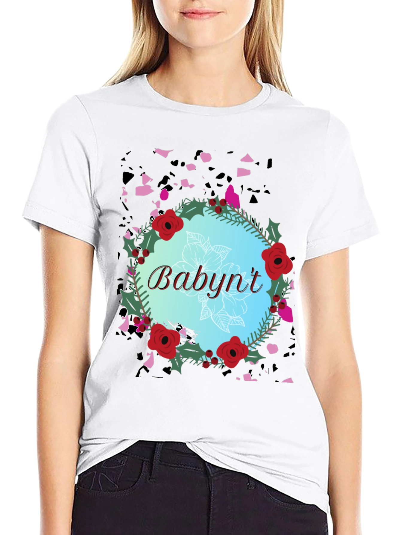 Babynt Floral Graphic T-Shirt - Soft Cotton Blend