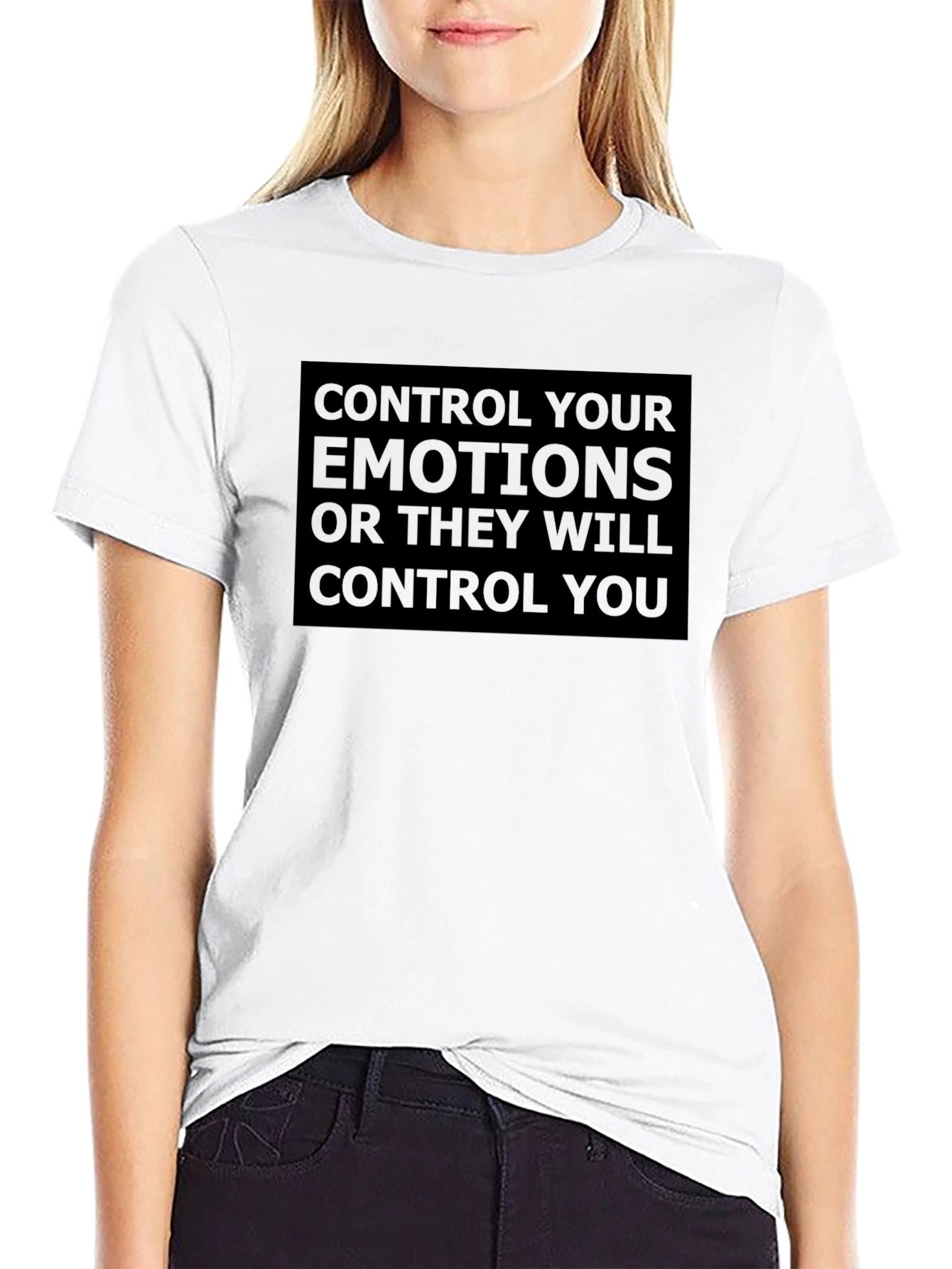 Control Your Emotions Graphic Tee - Black